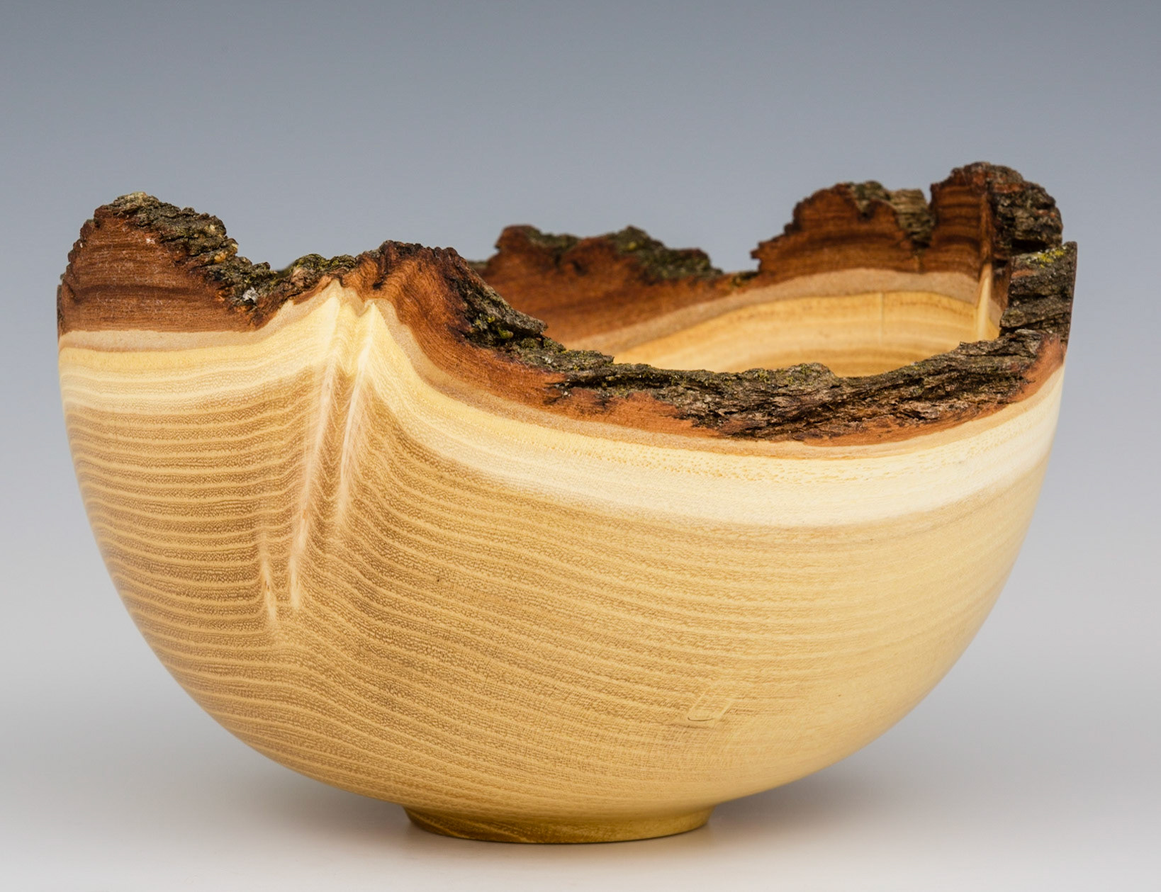 Black Locust Natural Edge Bowl - Diameter: 7 3/4 inches, Height: 4 3/4 inches (K8)