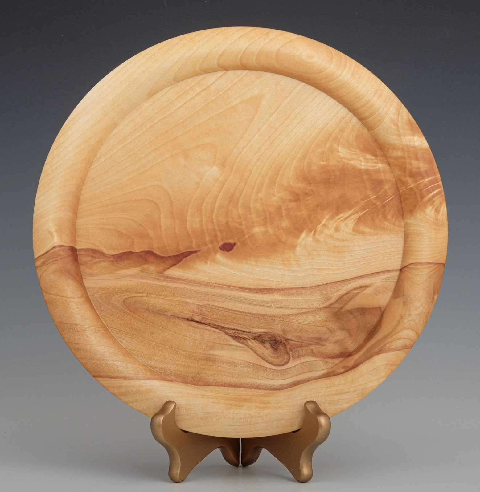 Birch Platter - Diameter: 10 3/8 inches, Height: 1 1/8 inches (J60)