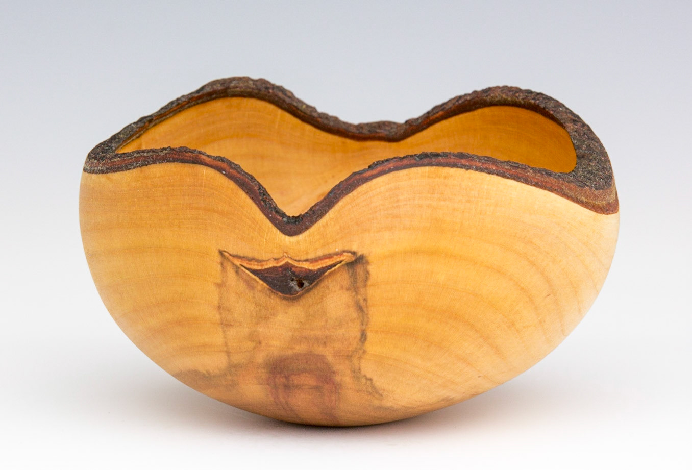 Plum Natural Edge Bowl - Diameter: 5 inches, Height: 2 1/2 inches (F135)