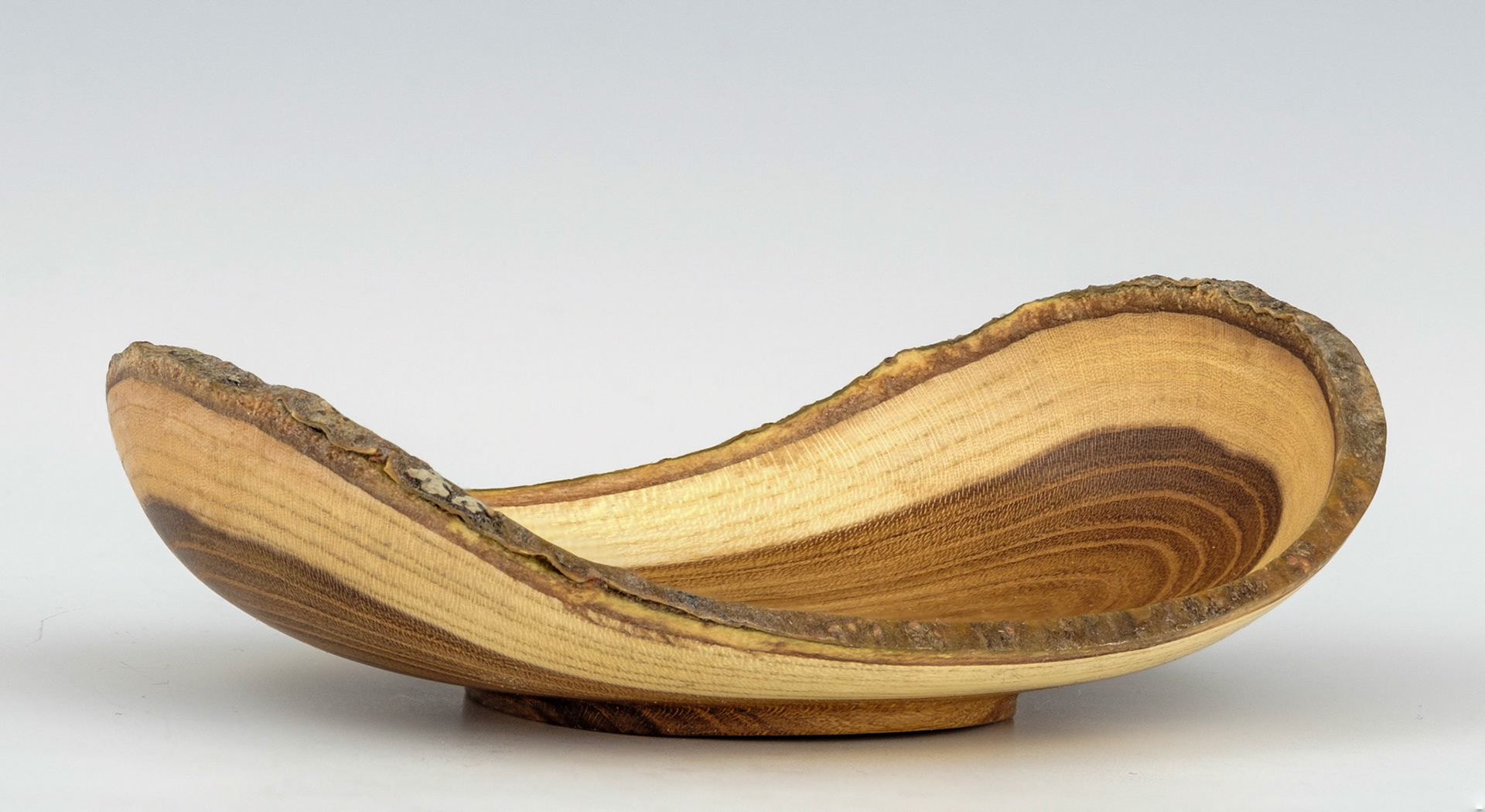 Laburnum Natural Edge Bowl - Diameter: 5 1/4 inches, Height: 1 3/8 inches (B100)