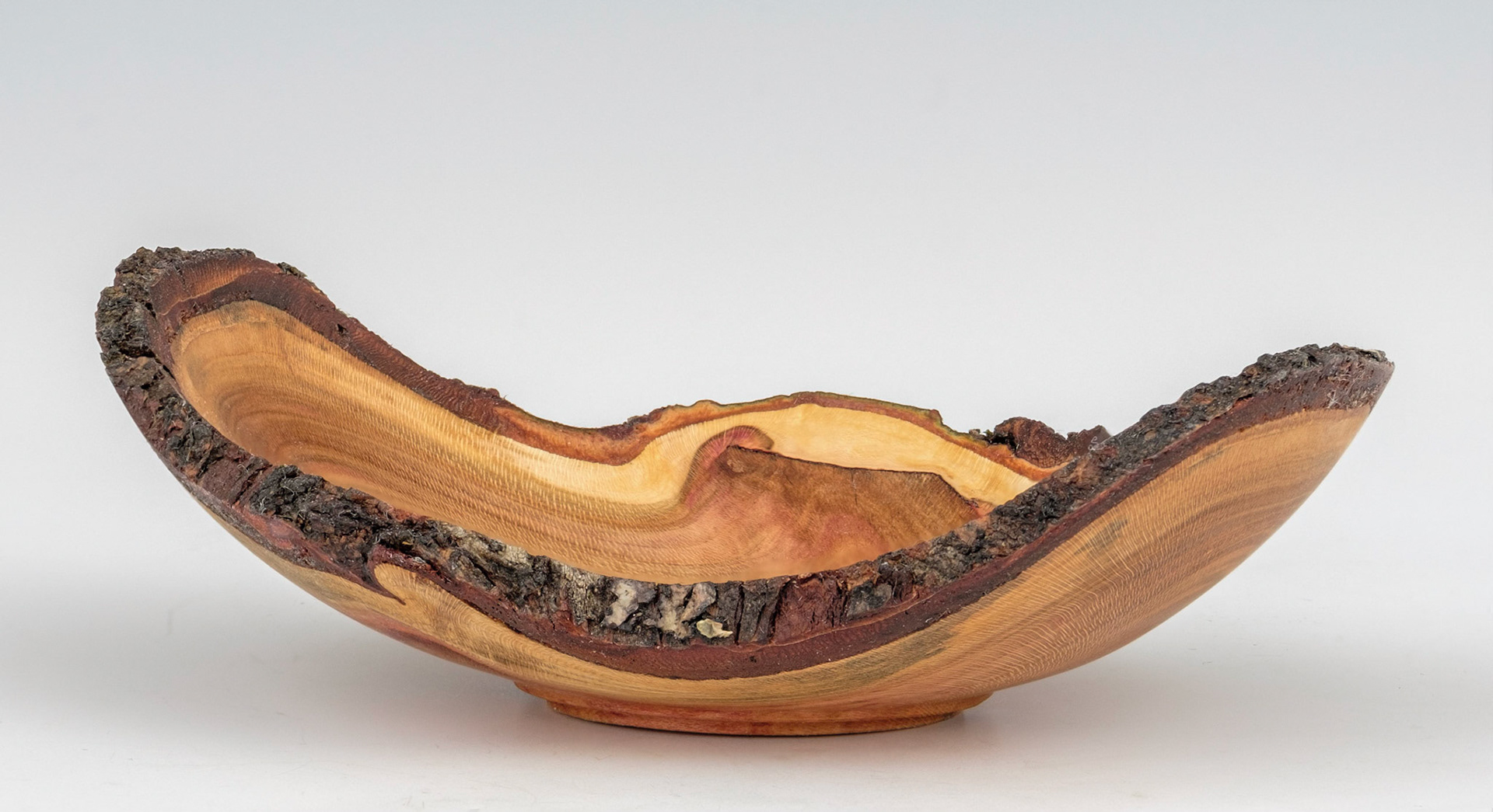 Plum Natural Edge Bowl - Diameter: 5 1/4 Inches, Height: 1 5/8 inches (D74)