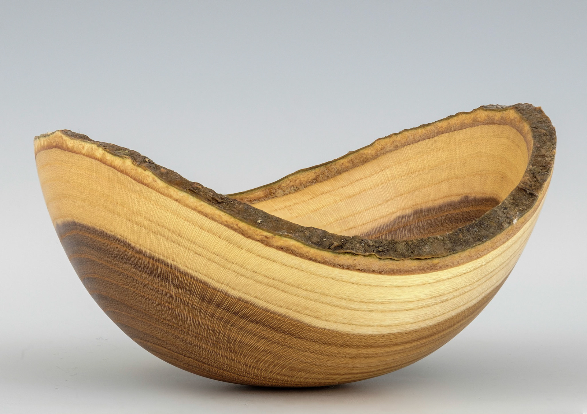 Laburnum Natural Edge Round Bottom Bowl - Diameter: 5 inches, Height: 2 1/2 inches (B101)