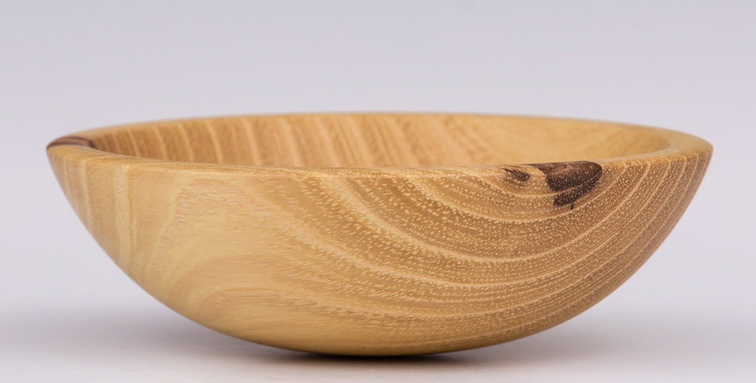 Black Locust Round Bottom Bowl - Diameter: 4 inches, Height: 1 1/4 inches (K19)