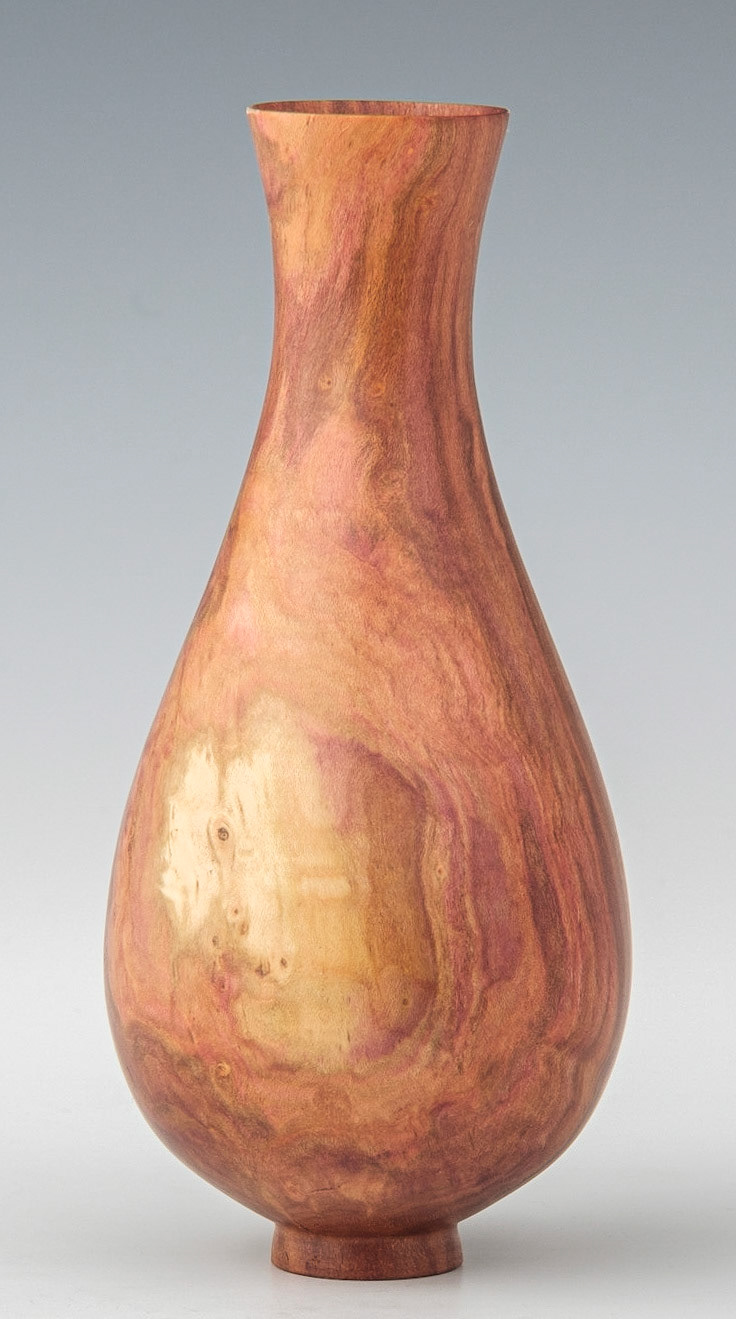 Plum Hollow Form - Diameter: 2 3/4 inches, Height: 6 1/4 inches (E120)