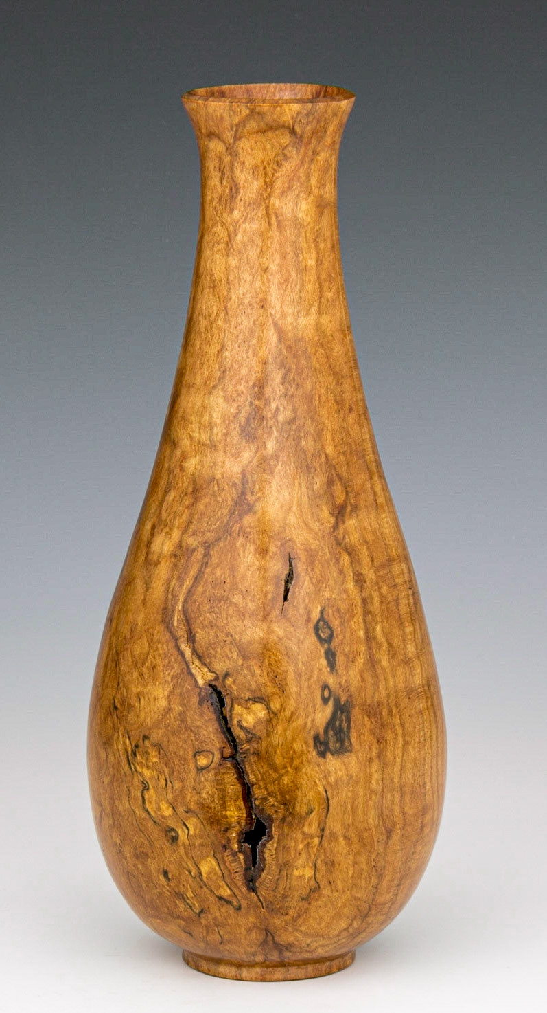 Plum Hollow Form - Diameter: 4 1/4 inches, Height: 10 1/8 inches (F25)