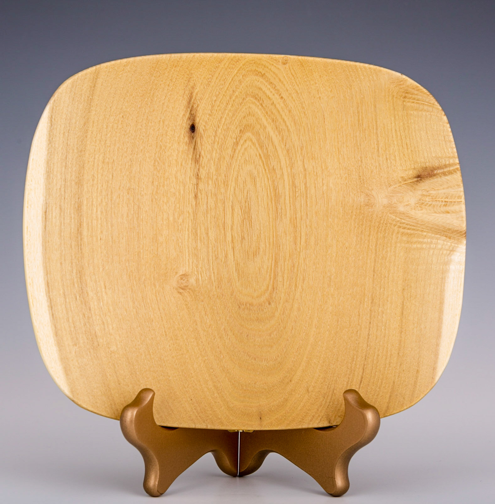 Black Locust Platter - Length: 8 3/8 inches, Width: 7 1/8 inches, Height: 1 3/8 inches (K63)
