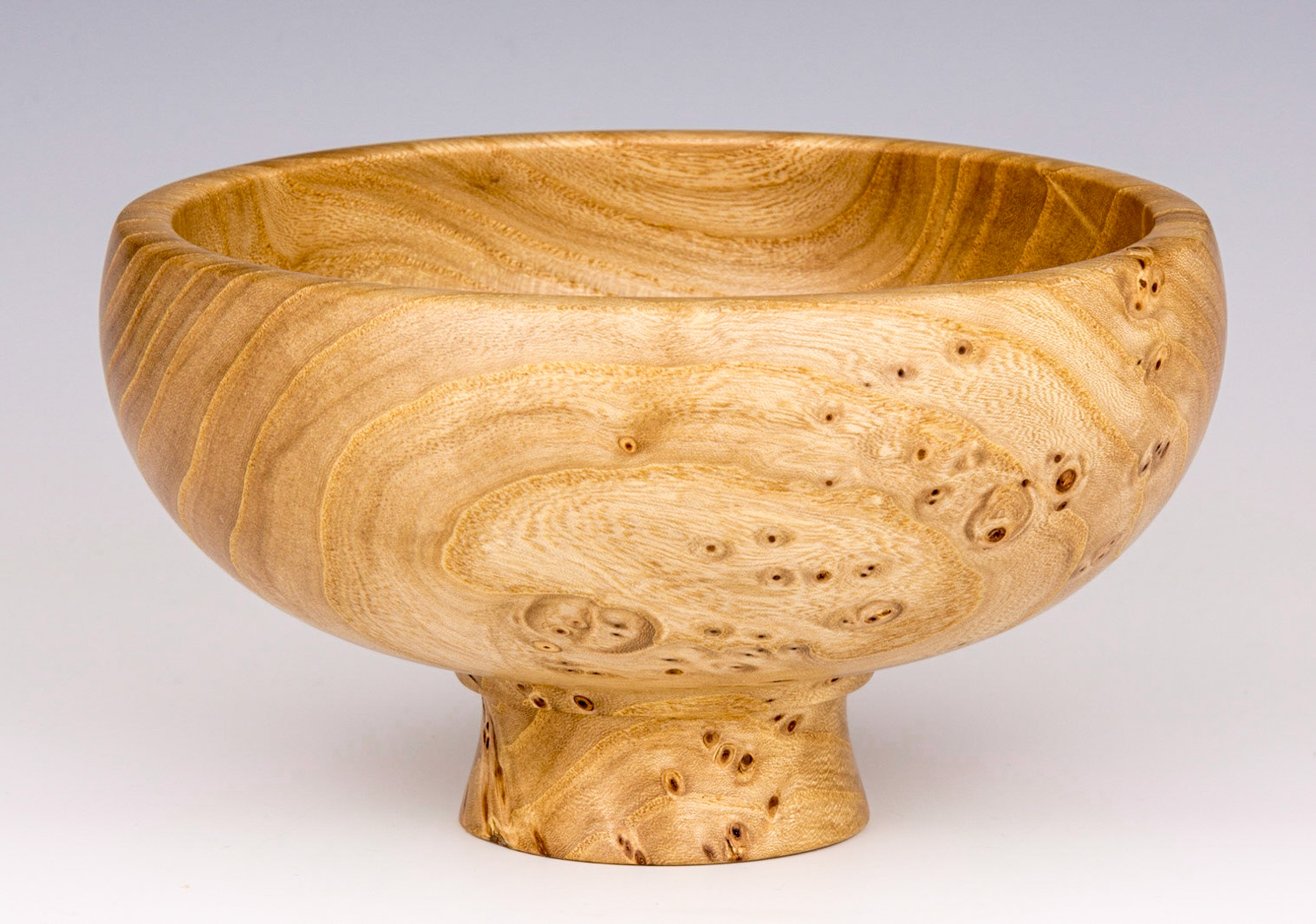Elm Bowl - Diameter: 6 1/2 inches, Height: 3 9/16 inches (C37)