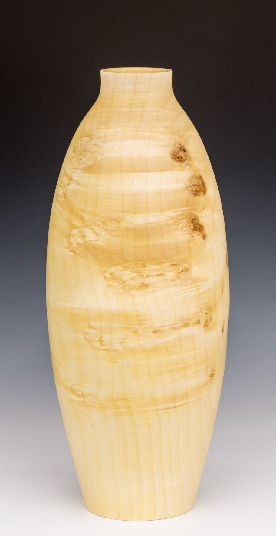 Maple Hollow Form - Diameter: 6 1/4 inches, Height: 15 11/16 inches (B8)
