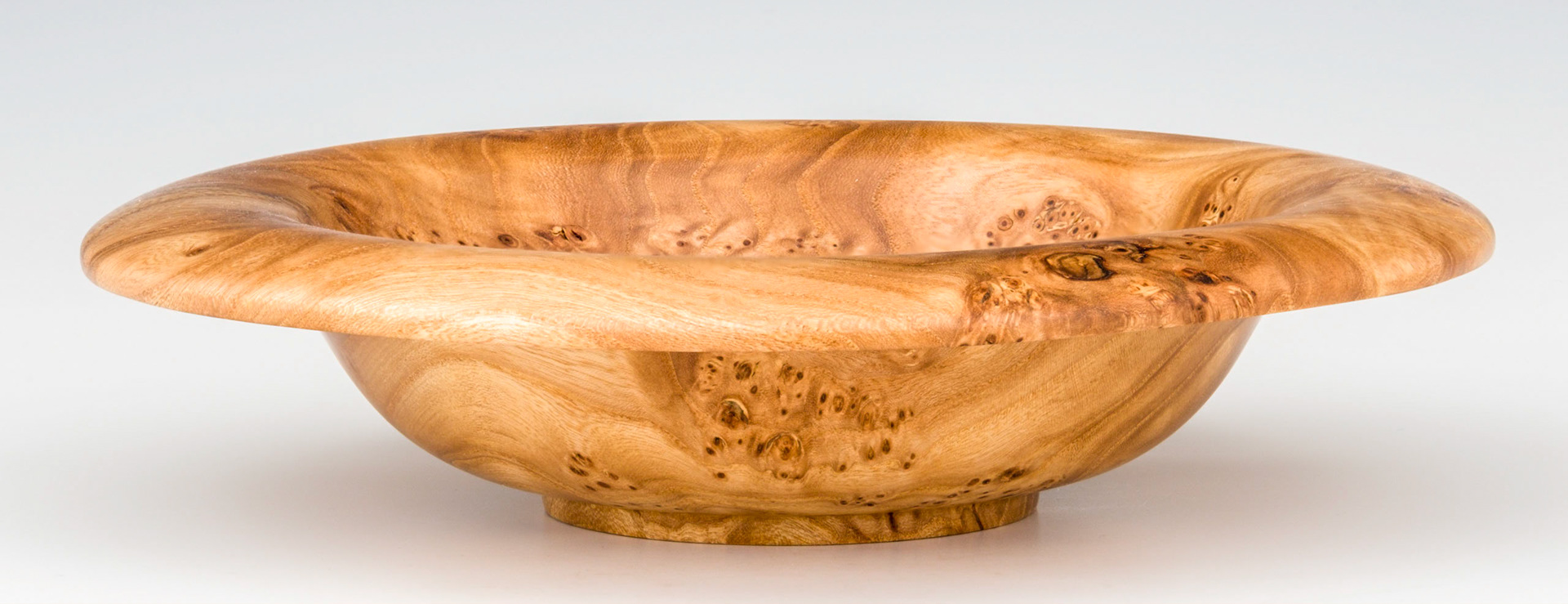 Elm Wide Rimmed Bowl - Diameter: 9 3/4 inches, Height: 2 3/16 inches (C144)