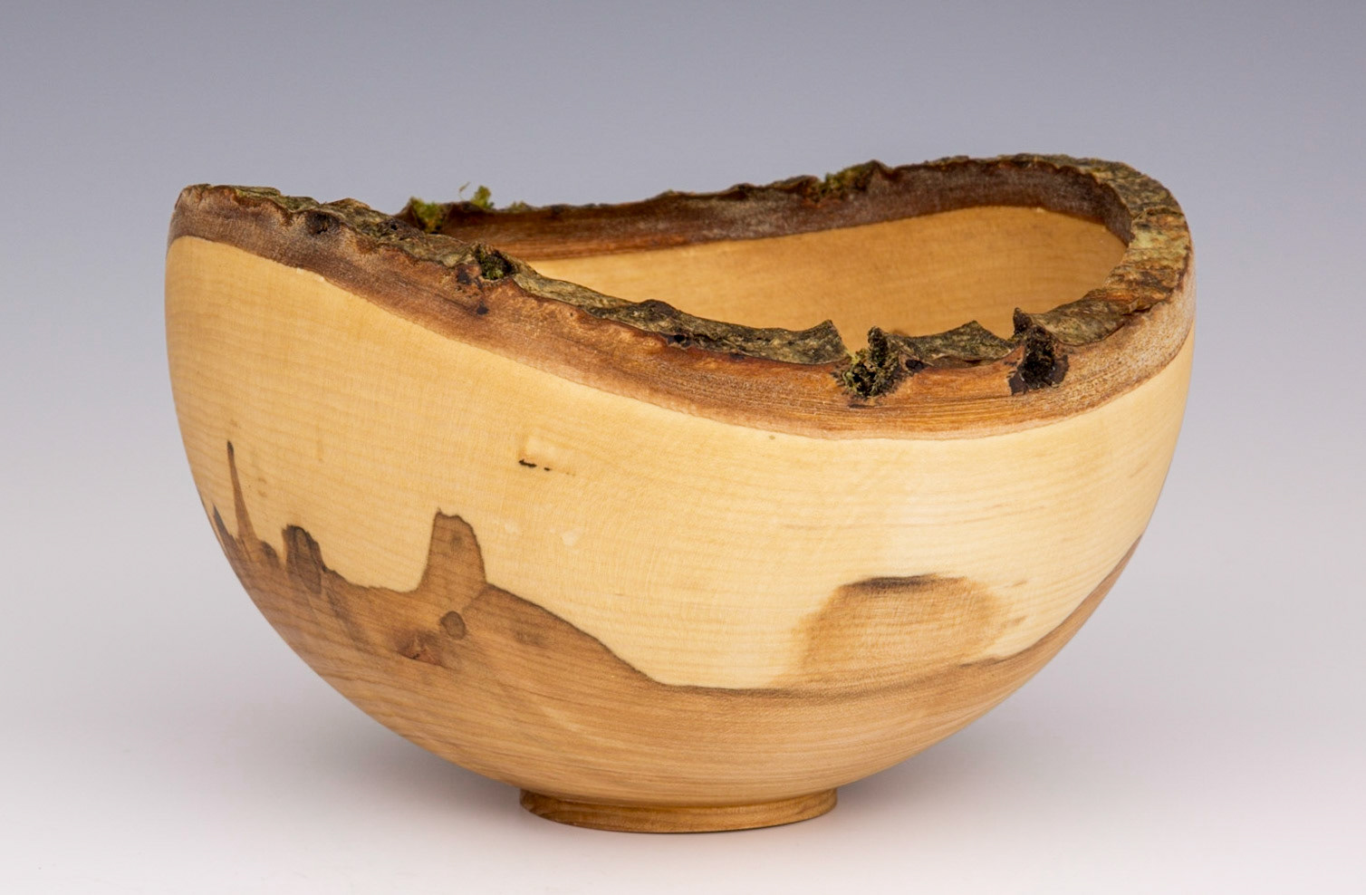 Ash Natural Edge Bowl - Diameter: 6 1/4 inches, Height: 4 inches  (A40)