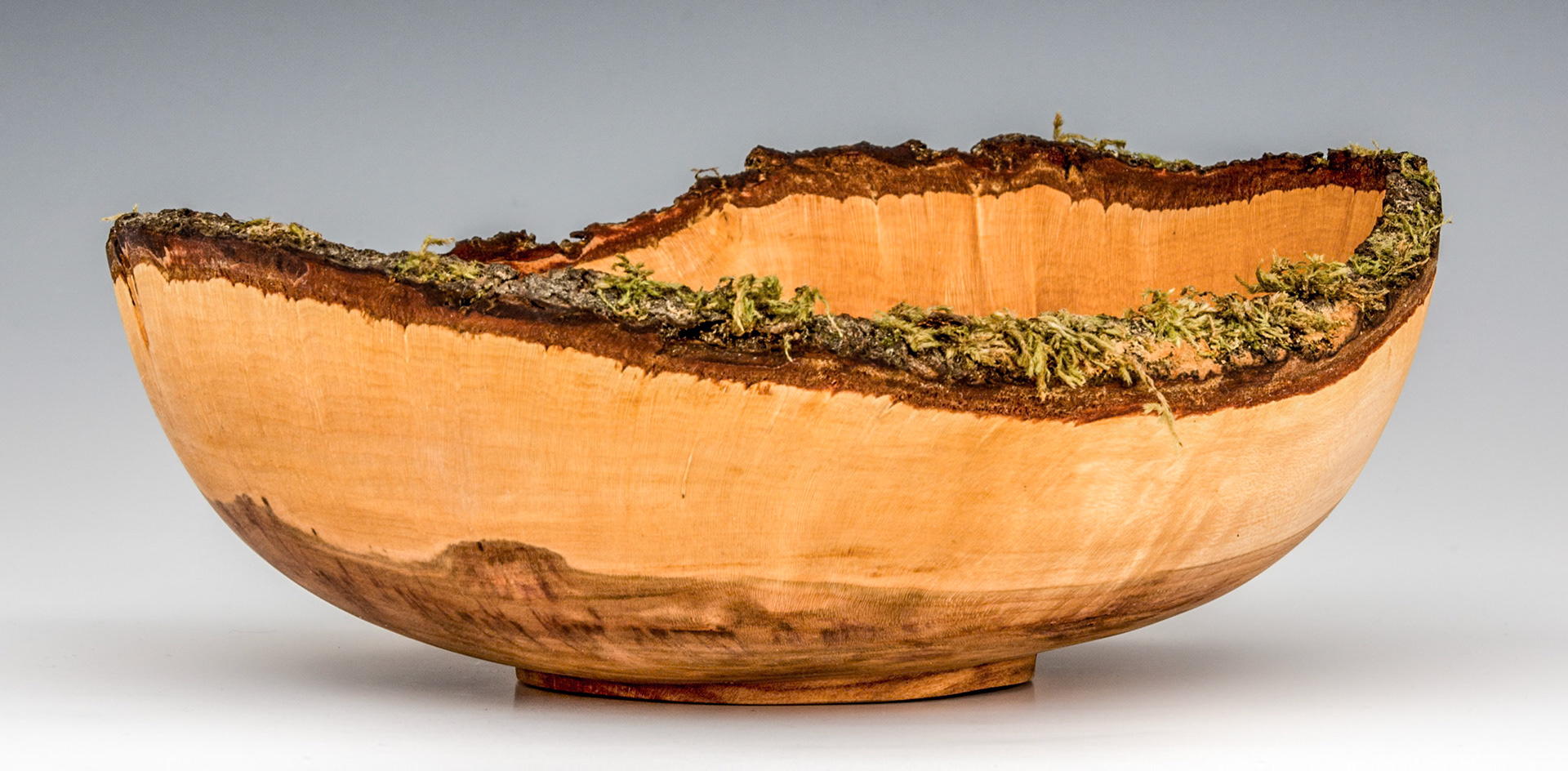 Plum Natural Edge Bowl - Diameter: 8 5/8  inches, Height: 3 1/8 inches (F20)