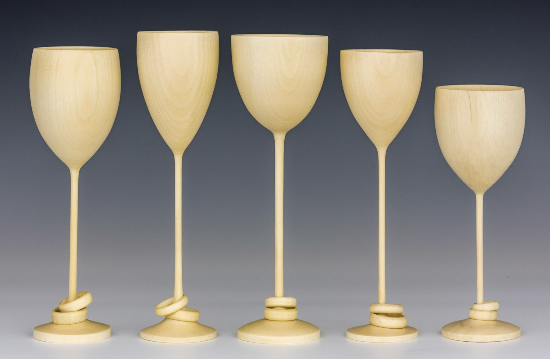 Array of Holly Captive Ring Goblets