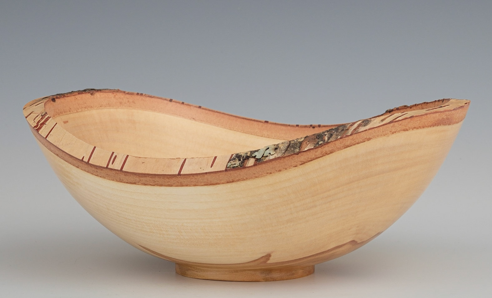 Birch Natural Edge Bowl - Diameter: 9 inches, Height: 3 1/2 inches (J49)