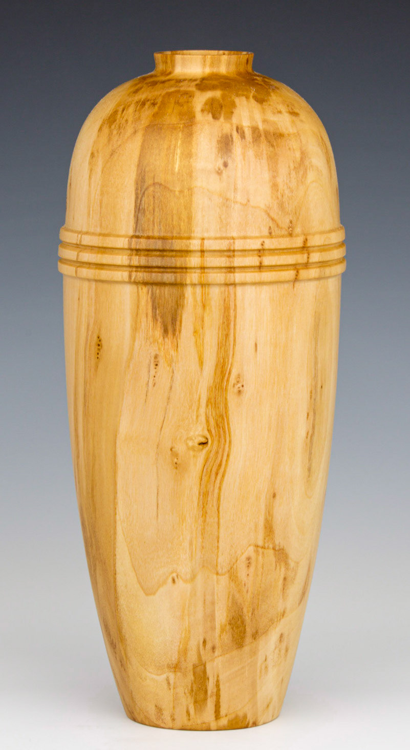 Pussy Willow Hollow Form - Diameter: 4 1/2 inches, Height: 9 3/4 inches (B26)