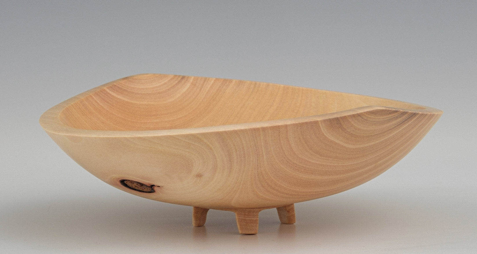 Madrone Three Footed Bowl - Diameter: 7 1/8 inches, Height: 2 1/8 inches (E61)