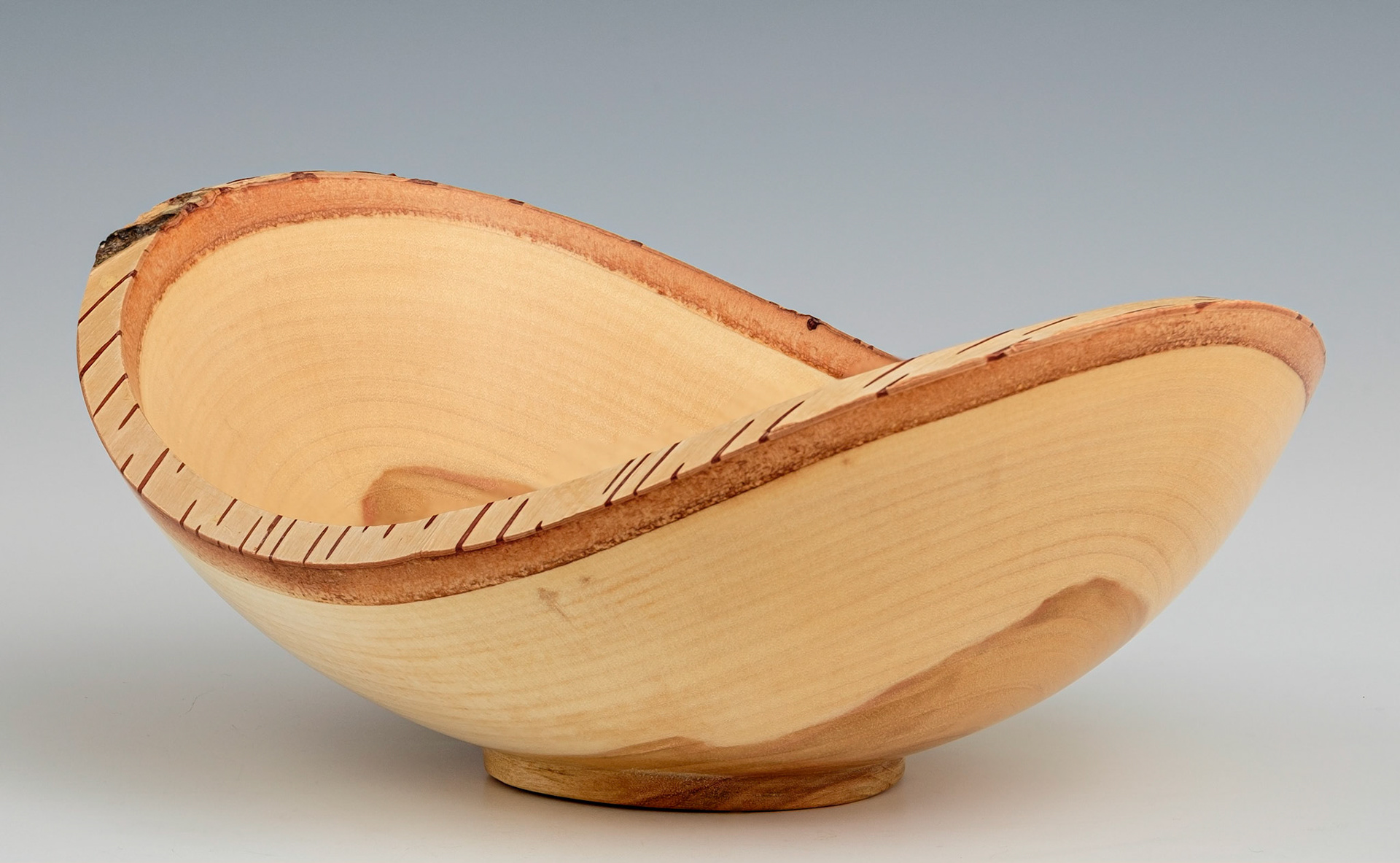 Birch Natural Edge Bowl - Diameter: 8 7/8 inches, Height: 3 1/2 inches (J101)