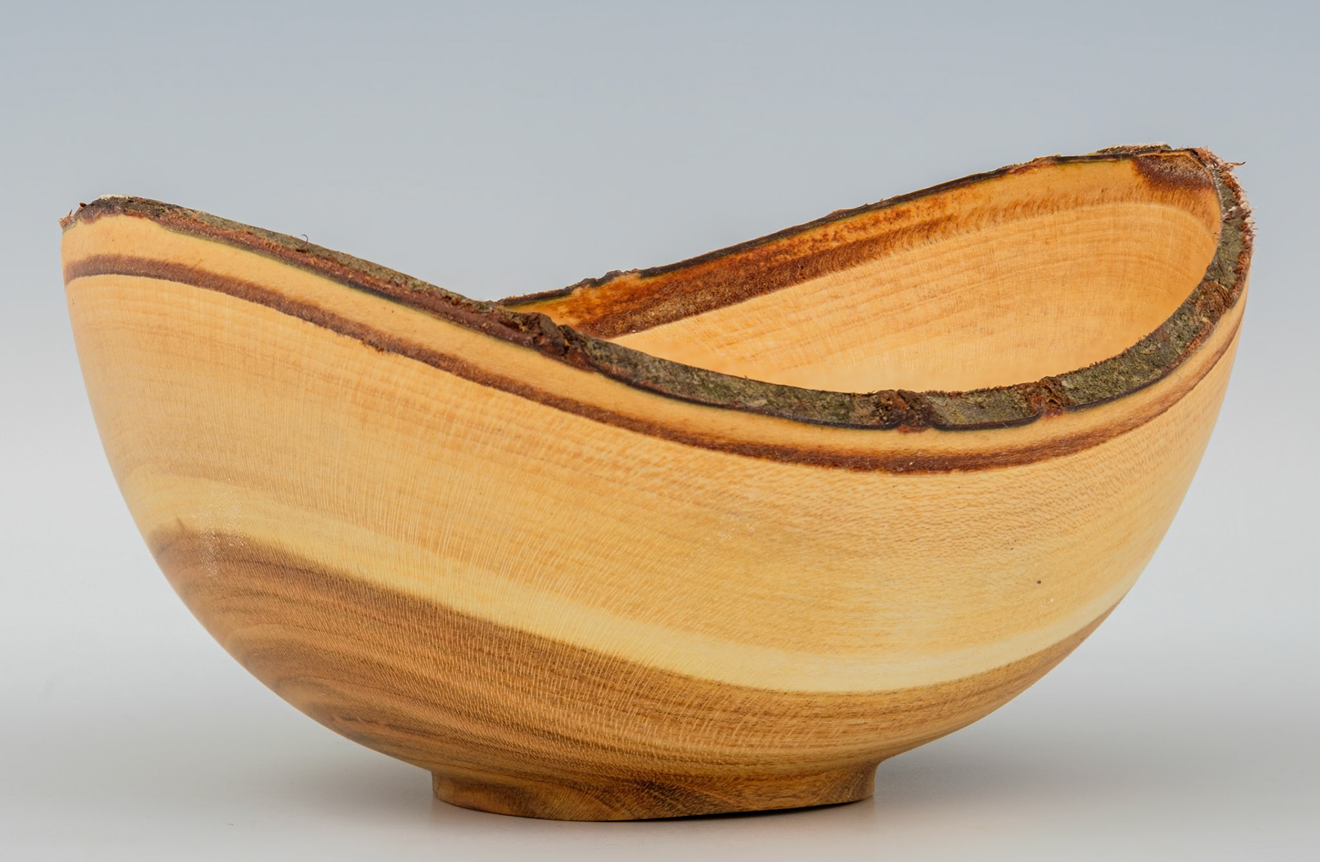 Cherry Natural Edge Bowl - Diameter:   4 3/4 inches, Height:  2 3/8 inches (J4)
