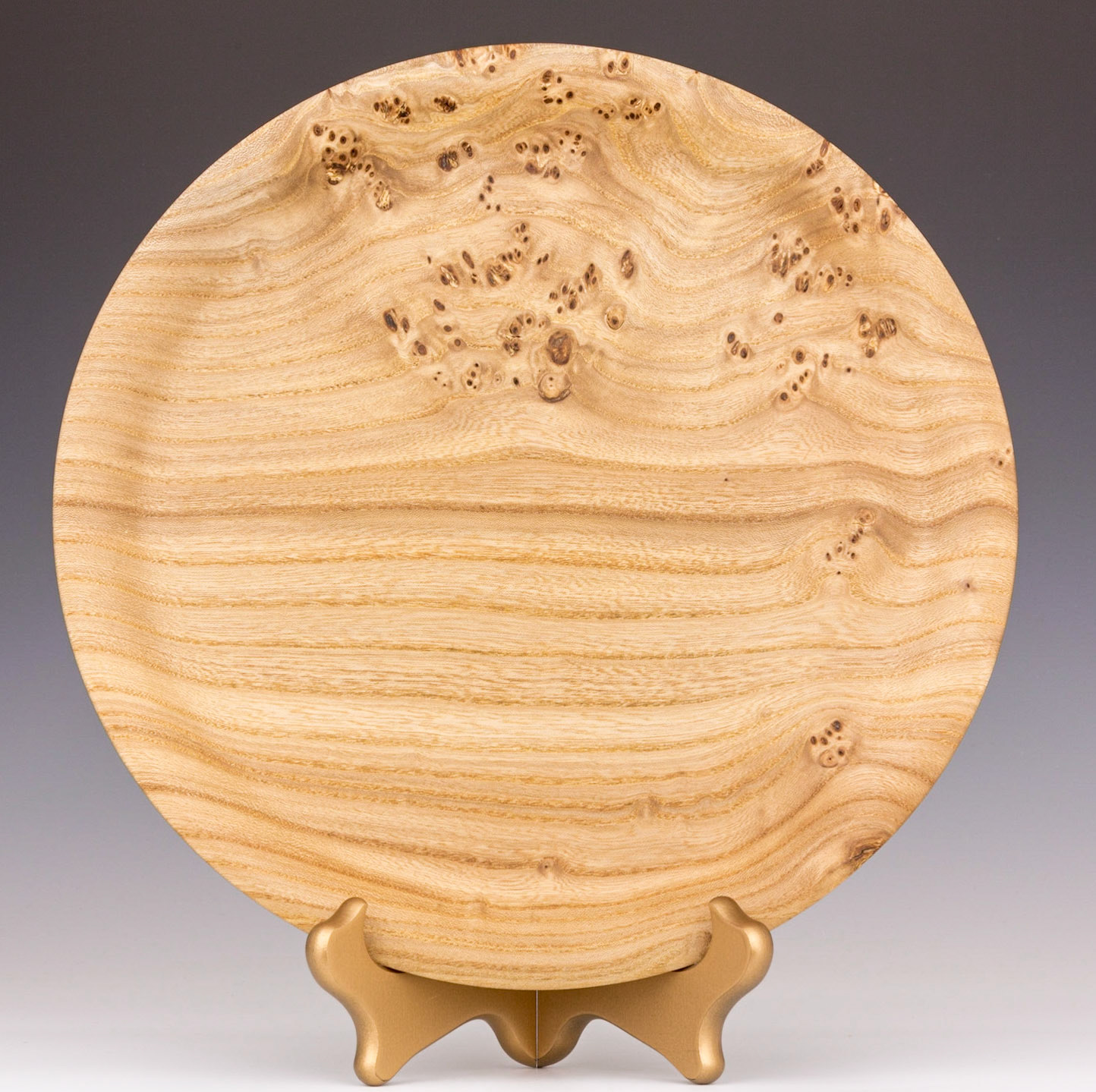 Elm Platter - Diameter: 10 3/4 inches, Height: 7/8 inches (C42)