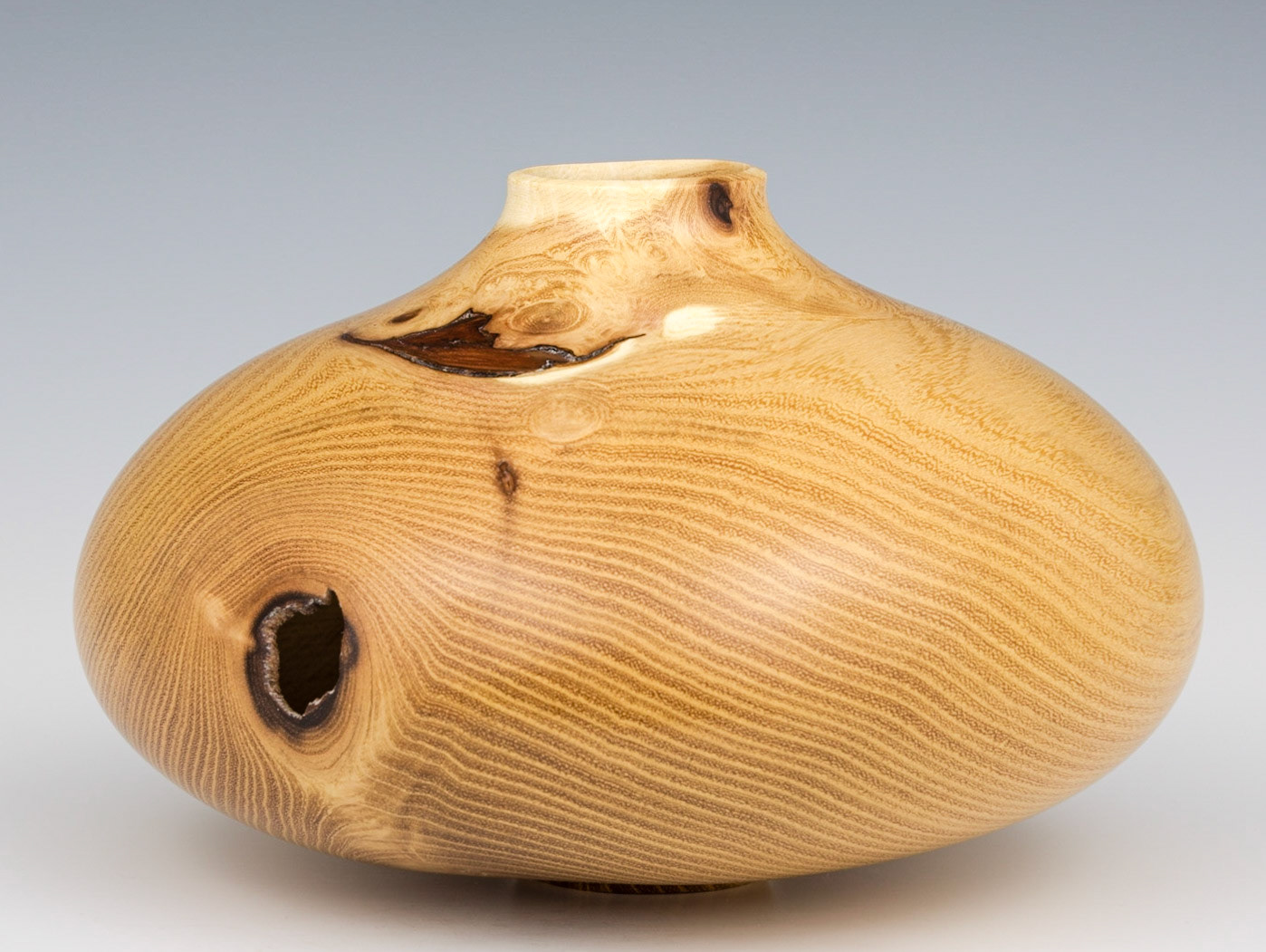 Black Locust Hollow Form - Diameter: 7 7/8 inches, Height: 4 7/8 inches (K50)
