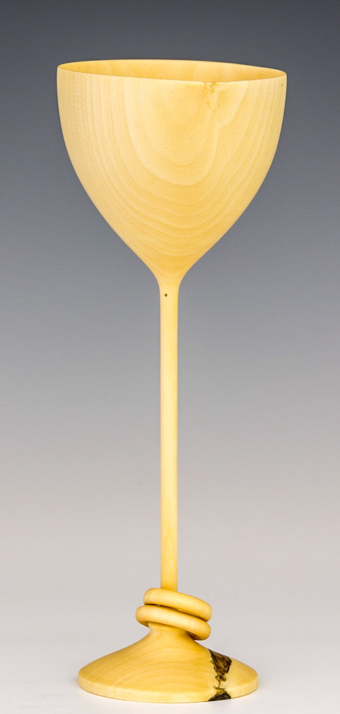 Holly Captive-Ring Goblet - Diameter: 2 3/4 inches, Height: 7 1/4 inches (B72)