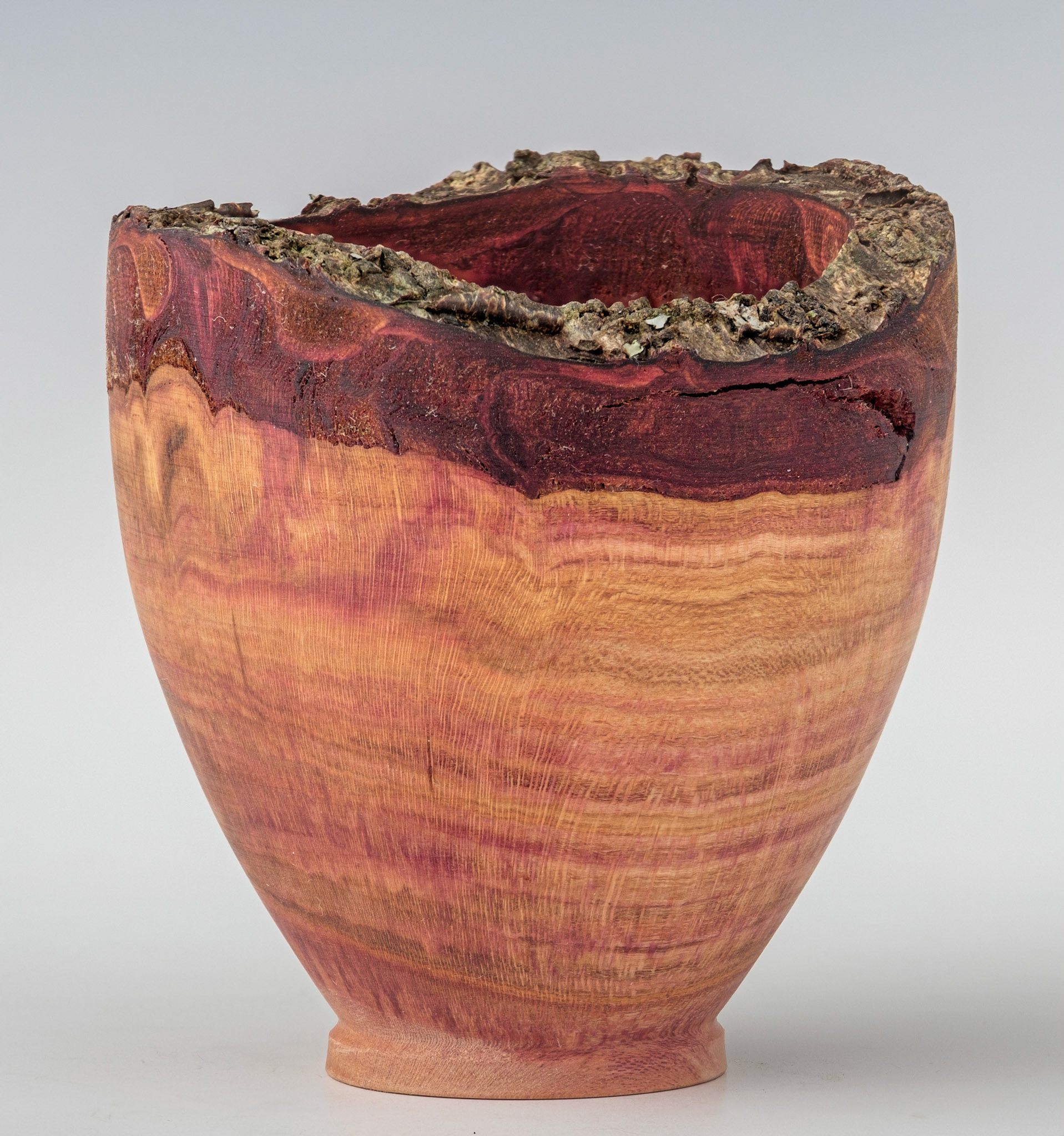 Plum Natural Edge Bowl - Diameter: 2 7/8 inches, Height: 3 inches (E128)