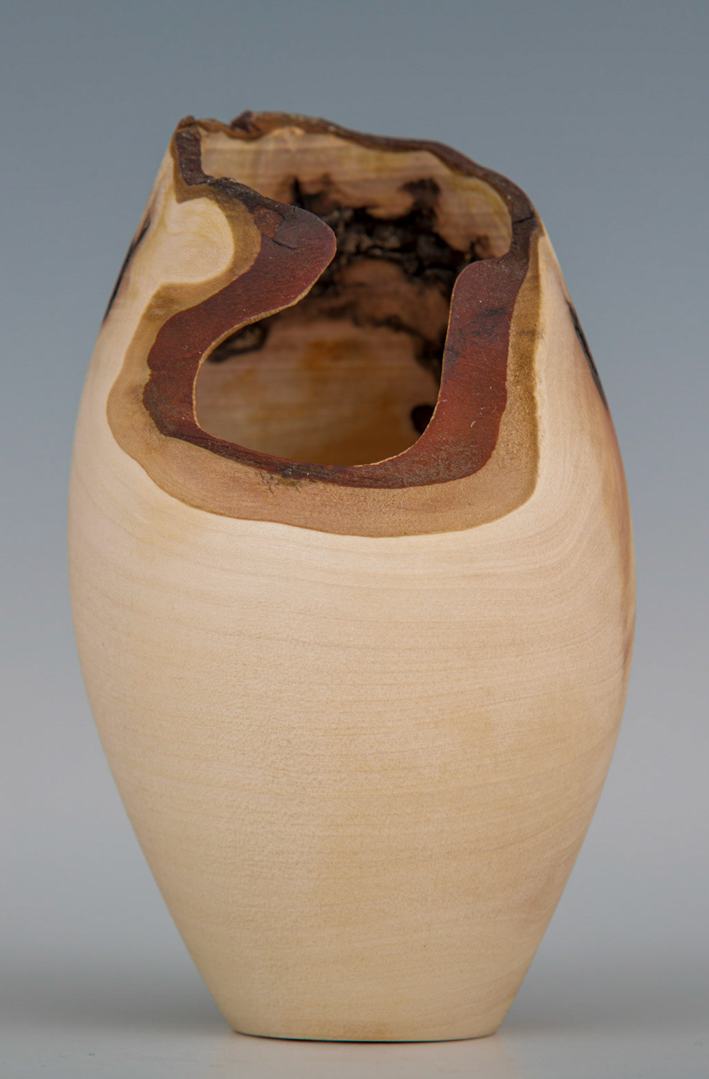 Madrone Natural Edge Hollow Form - Diameter: 2 1/4 inches, Height: 4 inches (C138)