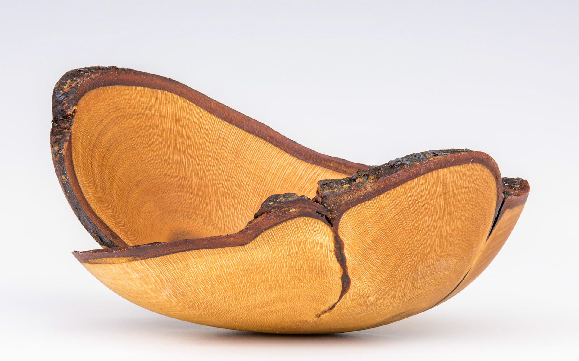Plum Natural Edge Bowl with Round Bottom - Diameter: 4 3/4 inches, Height: 2 1/4 inches   (B67)