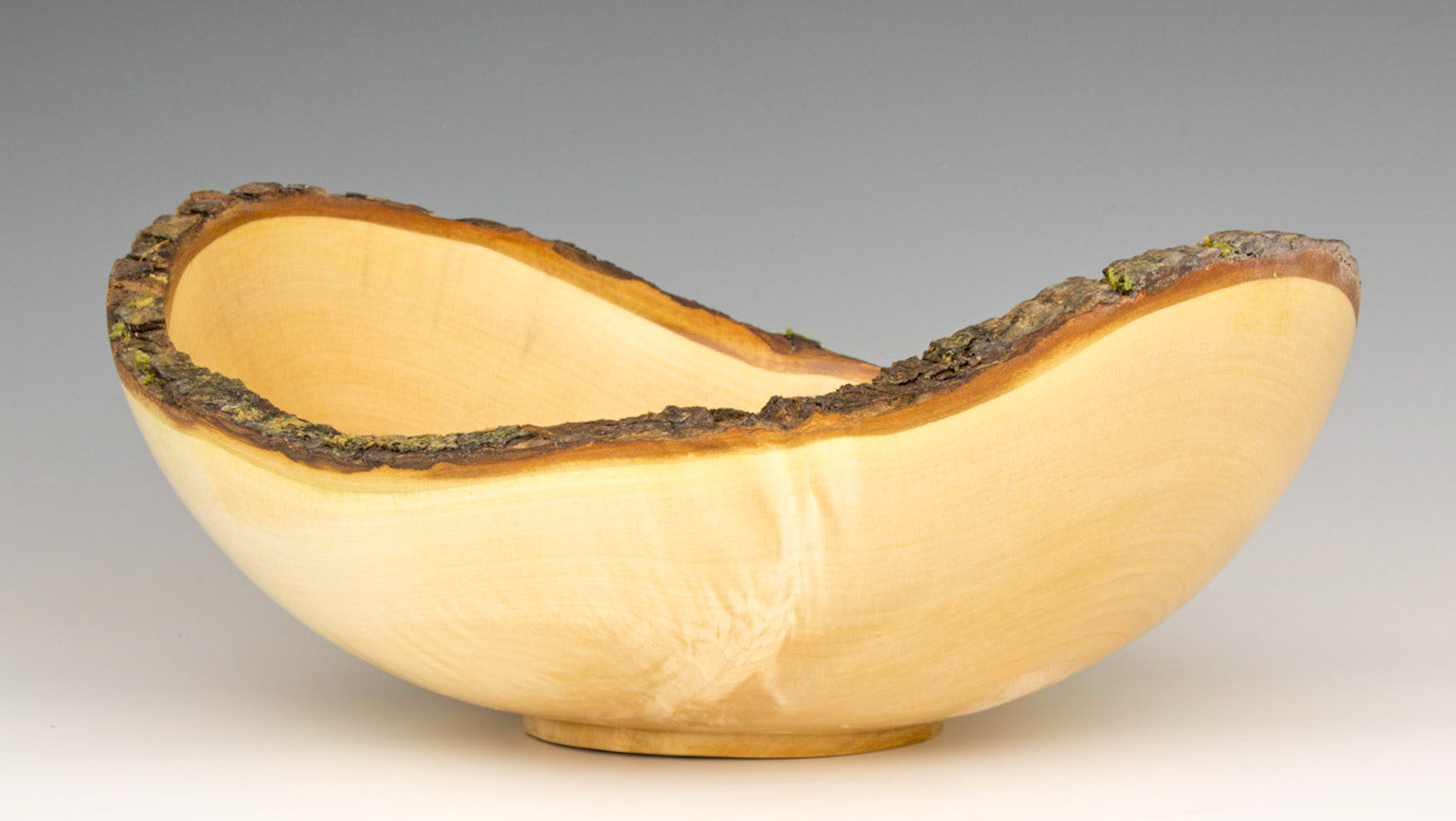 Maple Natural Edge Bowl - Diameter: 10 3/4 inches, Height: 4 3/8 inches (G27)