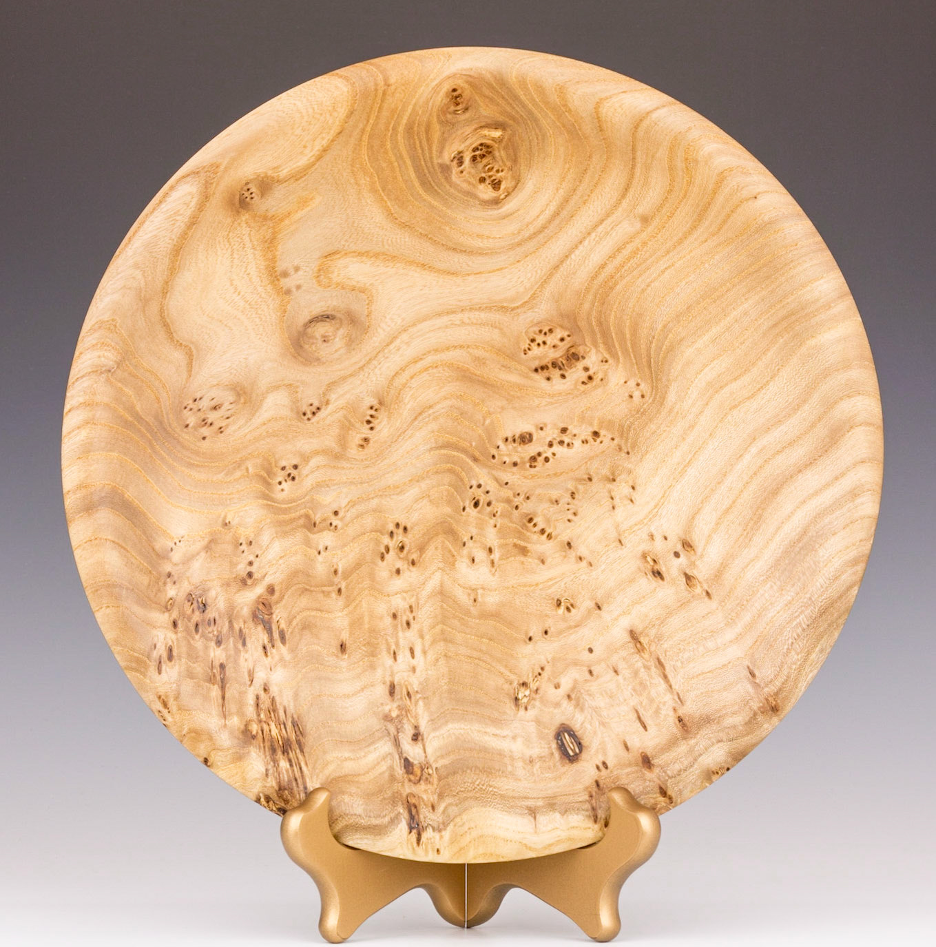 Elm Platter - Diameter: 11 inches, Height: 1 1/8 inches (C40)