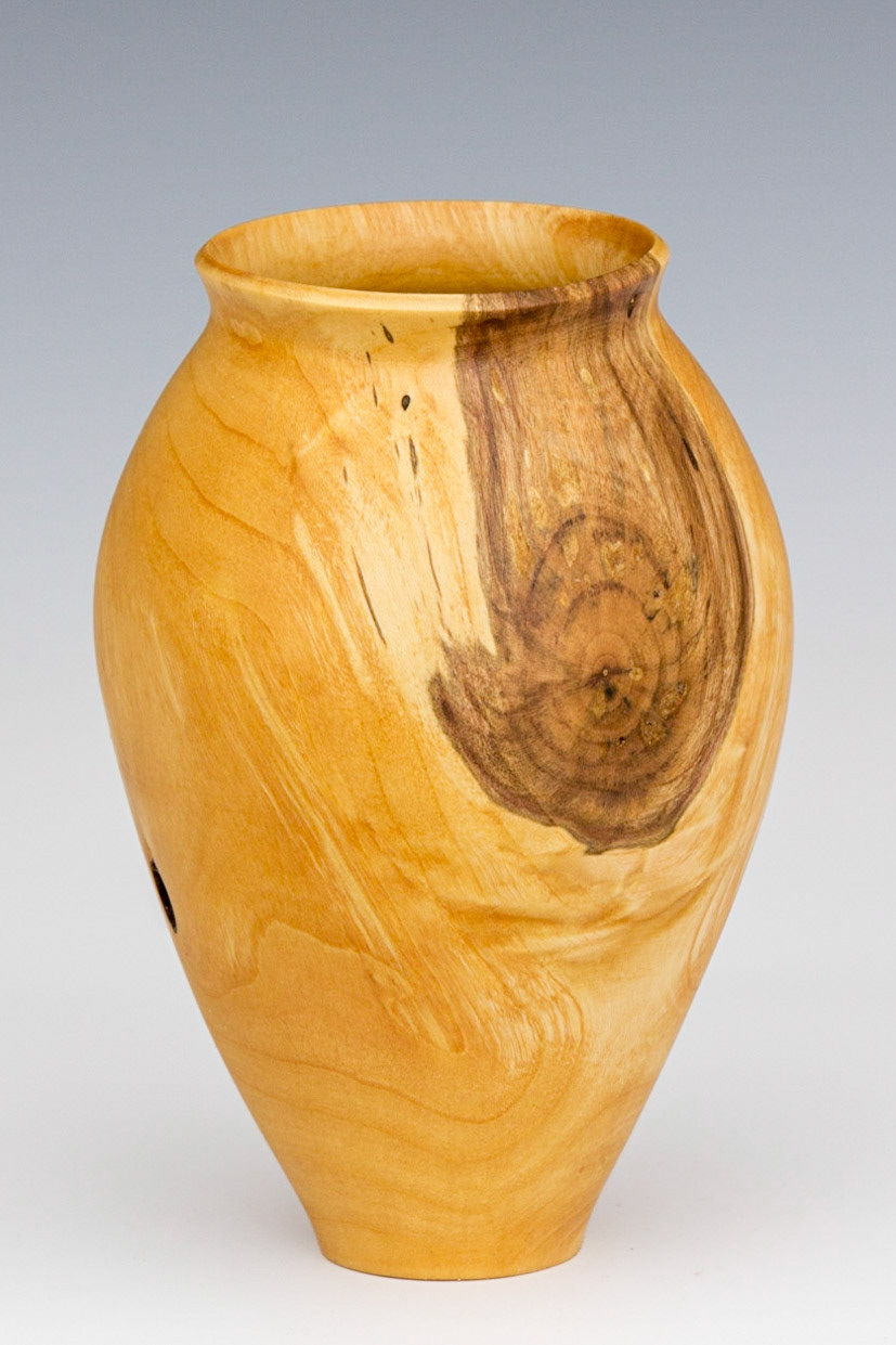 Plum Hollow Form - Diameter: 3 1/2 inches, Height: 5 inches (F81)