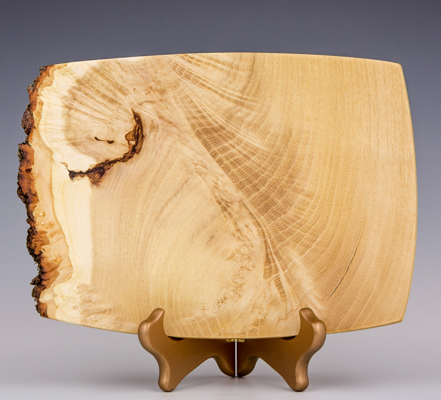 Black Locust Platter - Length: 10 5/8 inches, Width: 7 1/8 inches, Height: 1 1/2 inches (K56)