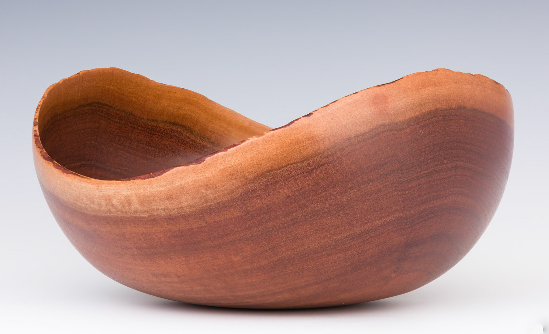 Iron Bark Eucalyptus Natural Edge Bowl (Round Bottom) - Diameter: 9 inches, Height: 4 1/2 inches  (A82)