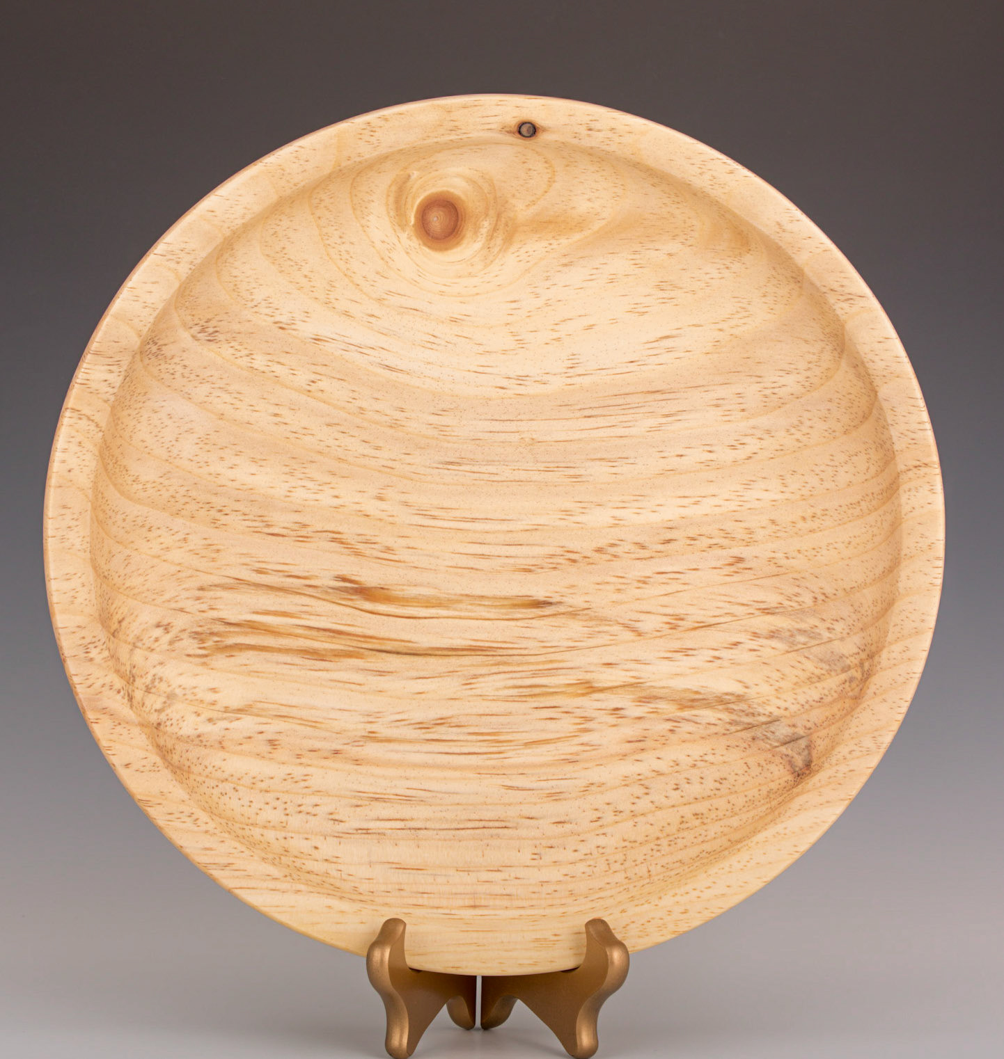 Pine Platter - Diameter: 13 inches, Height: 1 1/2 inches (G74)
