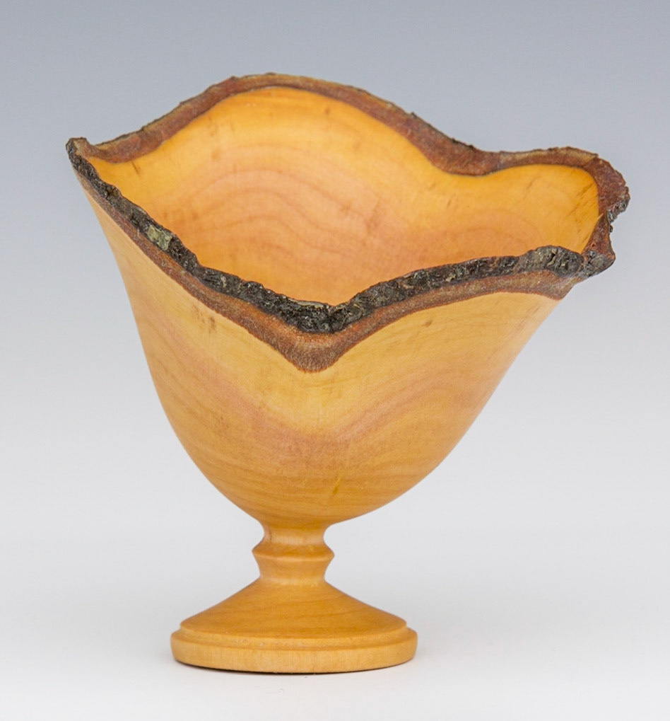 Plum Natural Edge Goblet - Diameter: 4 inches, Height: 4 inches (F61)