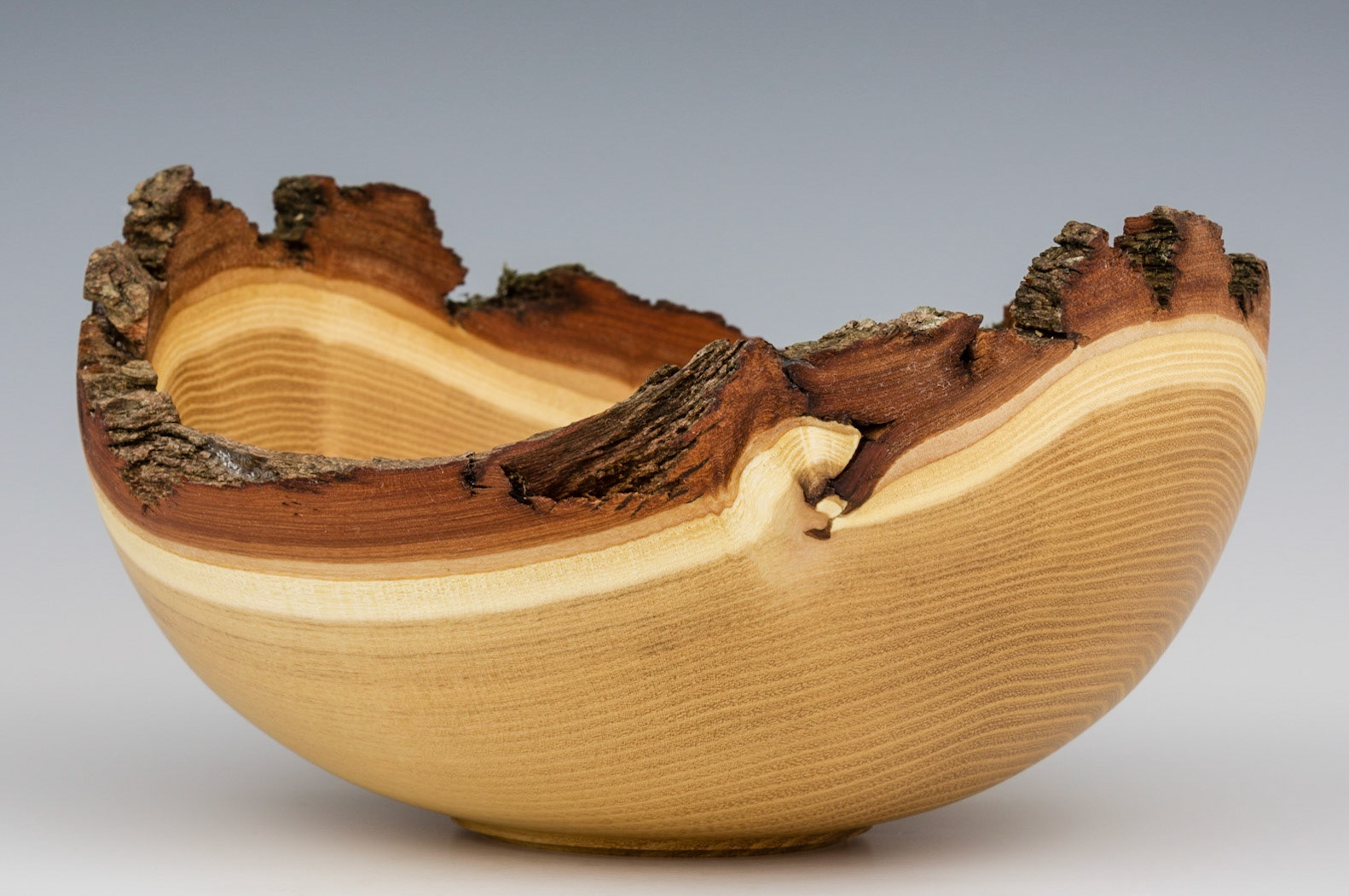Black Locust Natural Edge Bowl - Diameter: 9 inches, Height: 4 3/4 inches (K2)