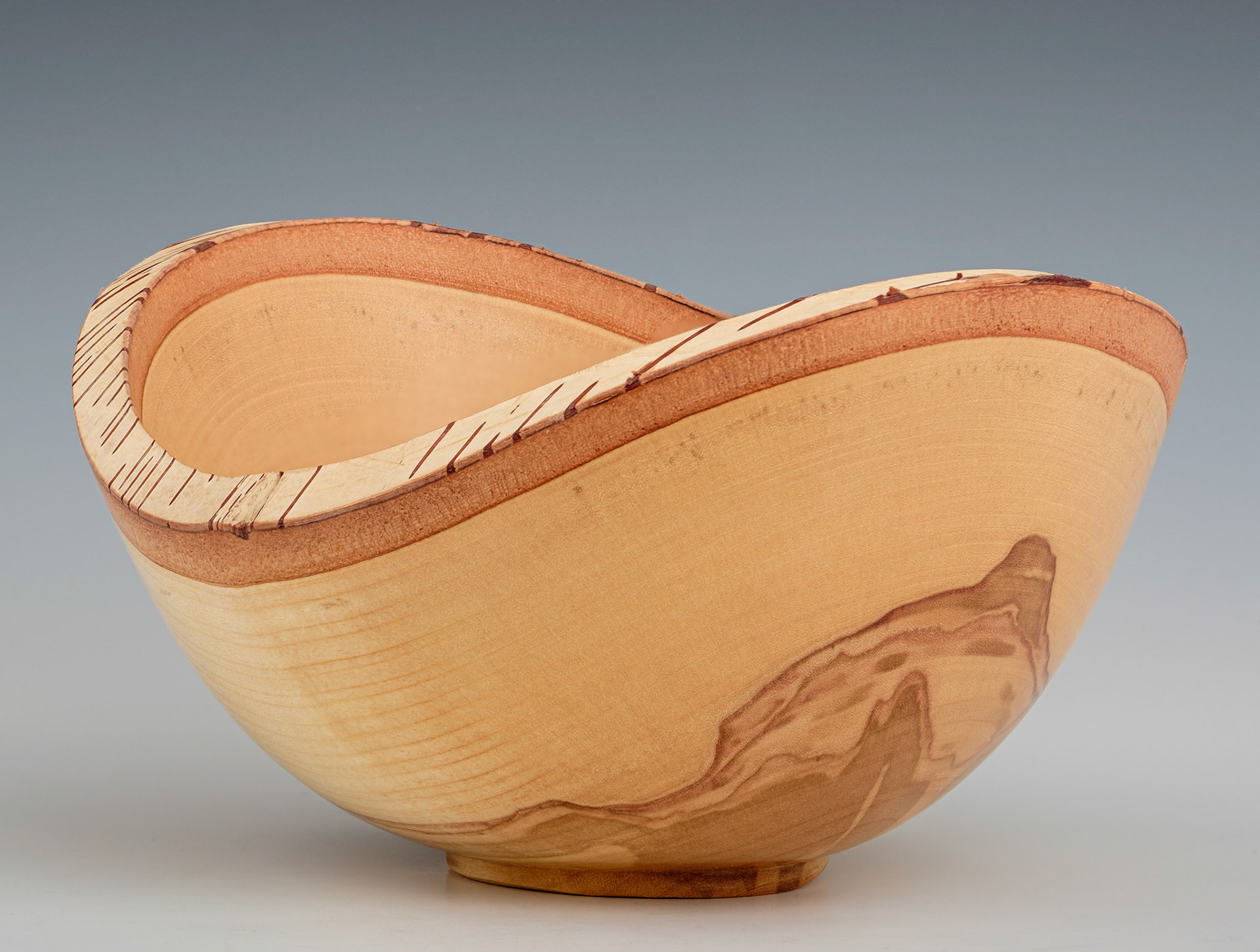 Birch Natural Edge Bowl - Diameter: 9 5/8 inches, Height: 4 3/4 inches (J100)