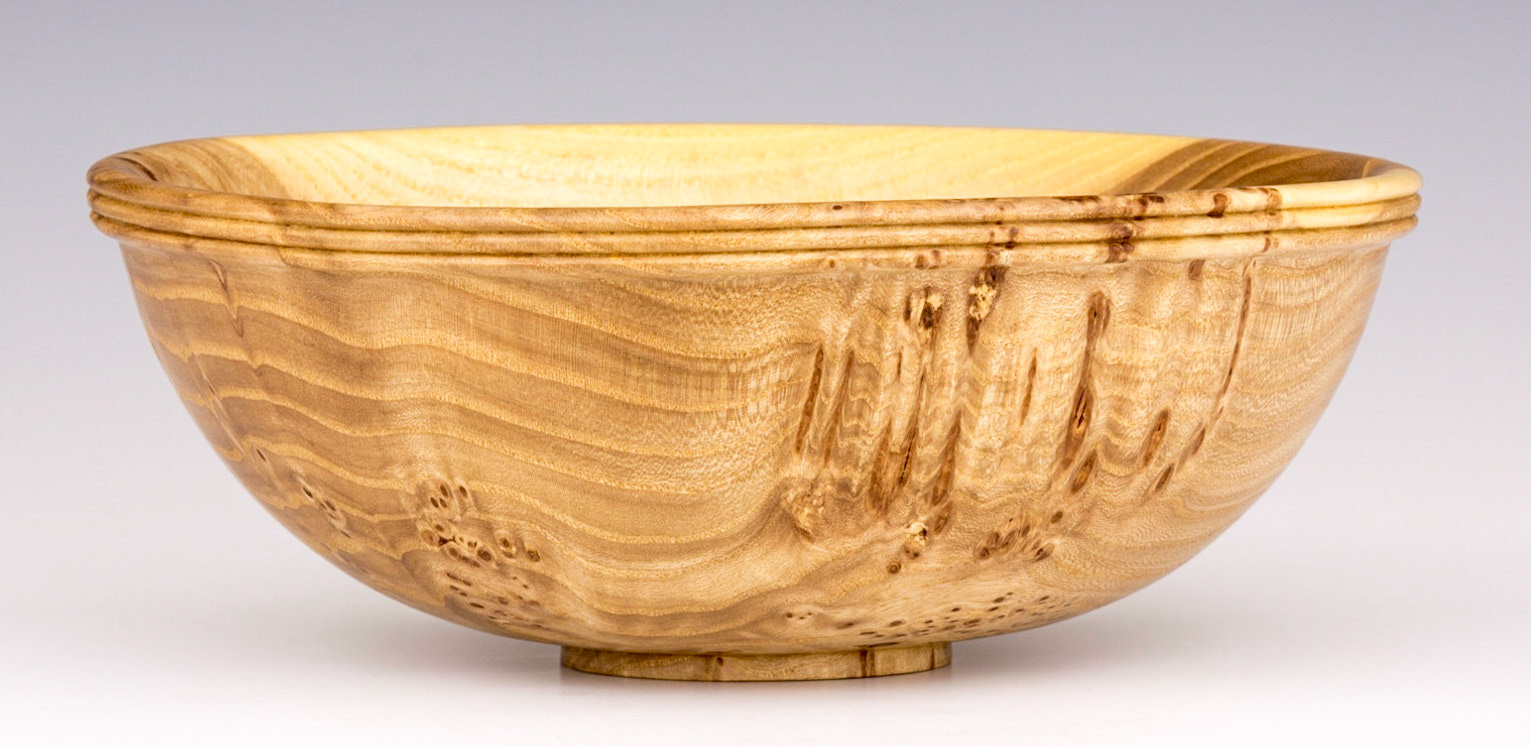 Elm Bowl - Diameter: 7 5/8 inches, Height: 2 15/16 inches (C23)