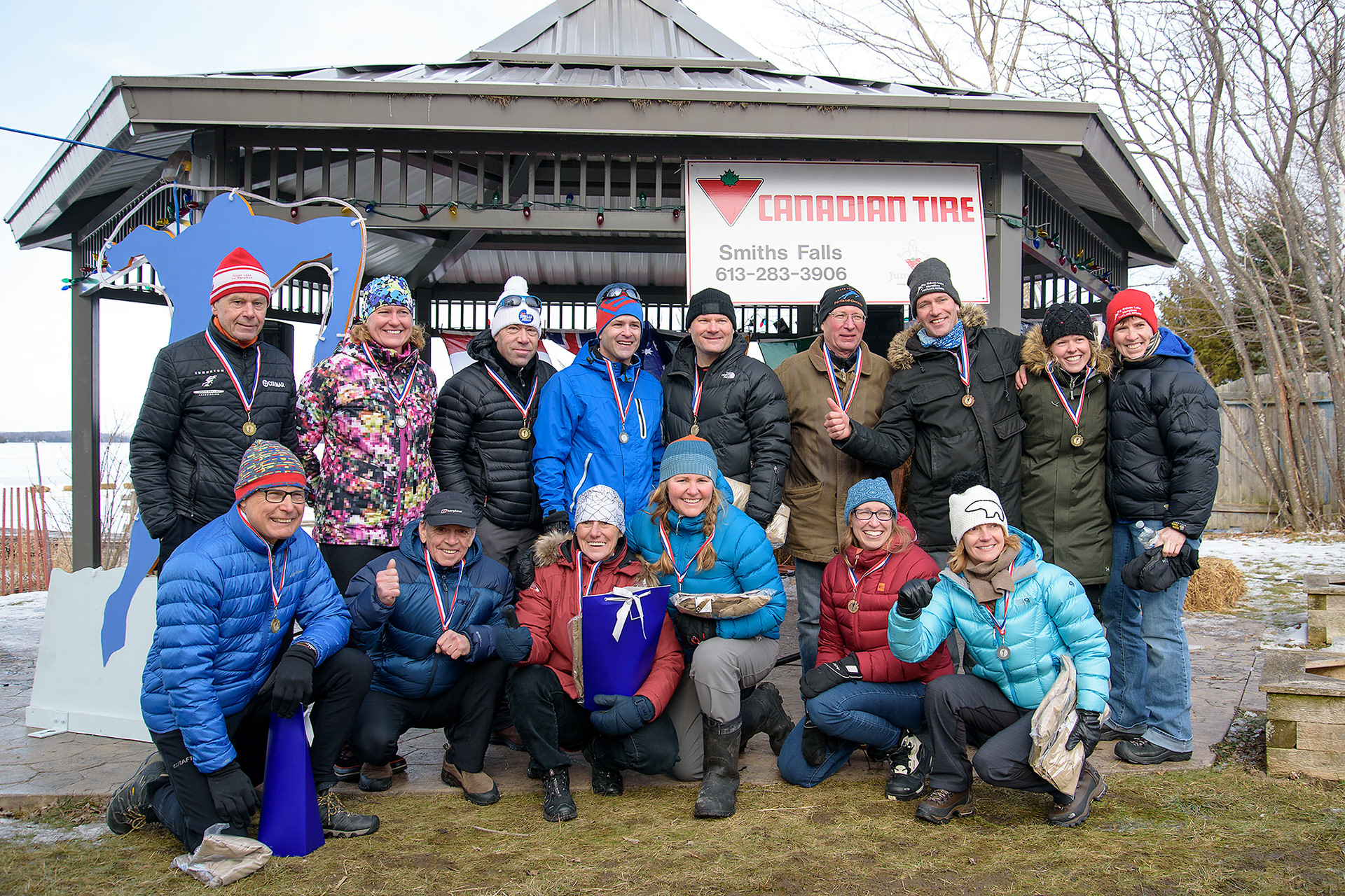 Medal winners from the 50km event!