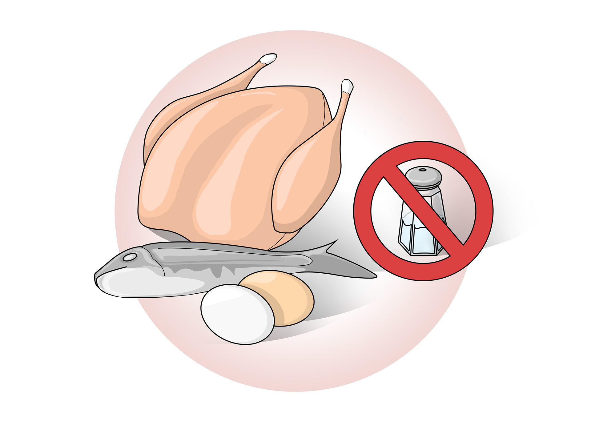 They need high protein foods and to avoid salt