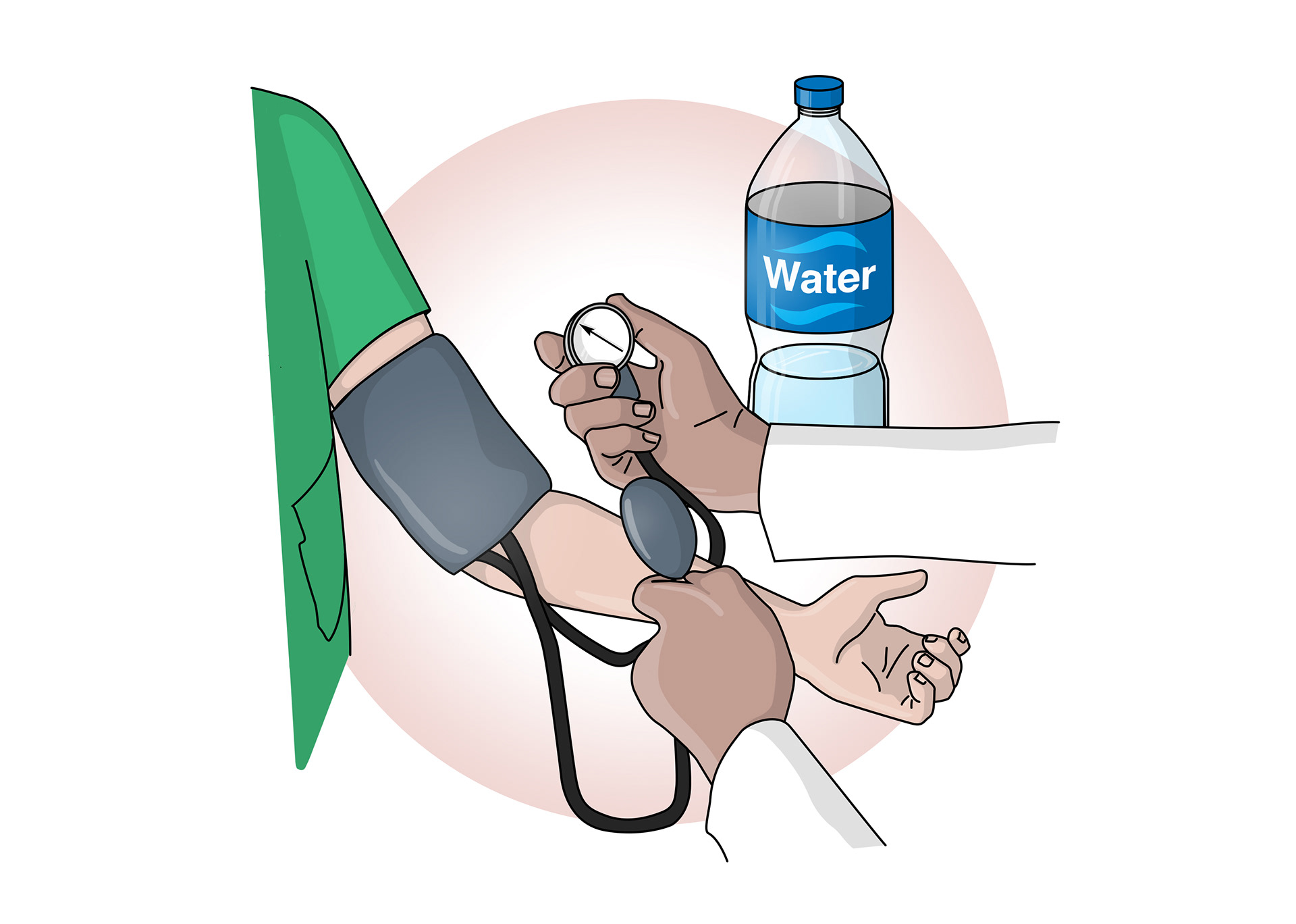 Changing the amount of water in the blood affects blood pressure