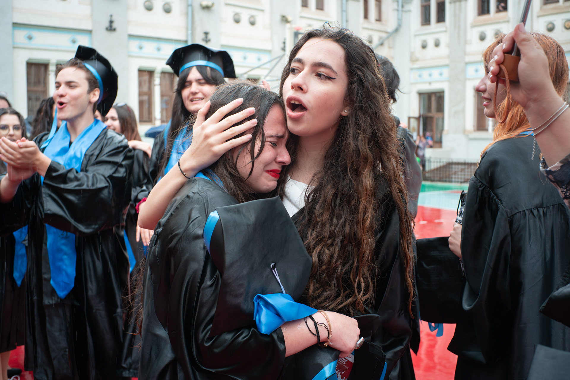 Iustina at her graduation ceremony. "Gheorghe Lazăr" National College, Bucharest, May 2021.