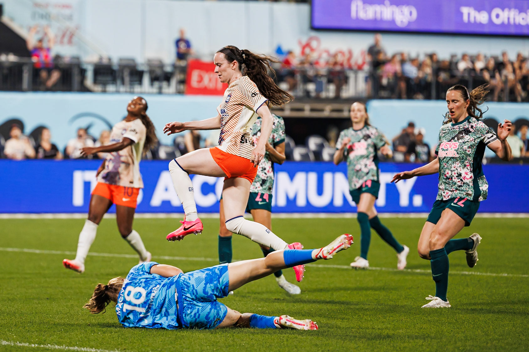 Rose Lavelle during Gotham FC match action.