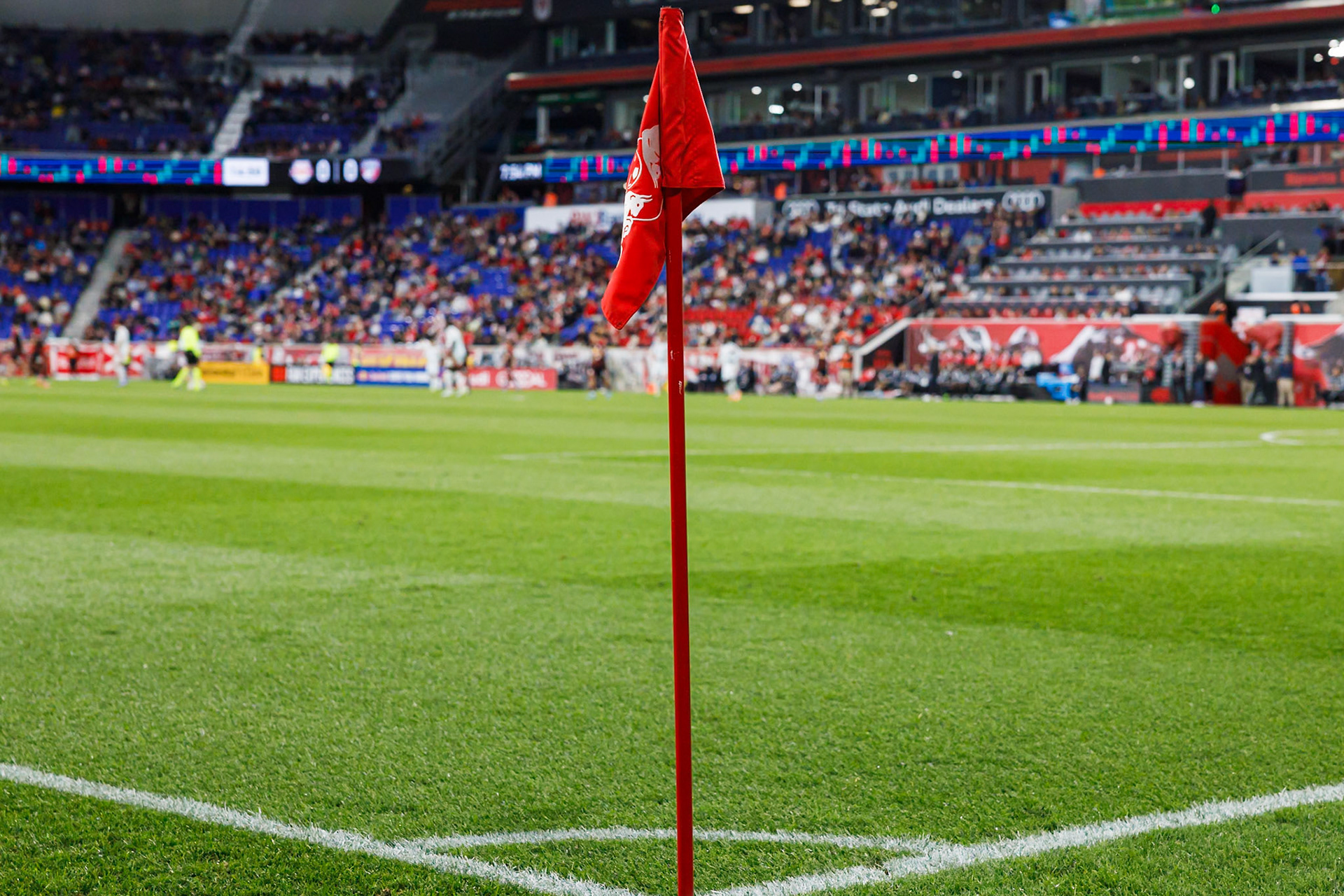 The corner flag at Sports Illustrated Stadium.