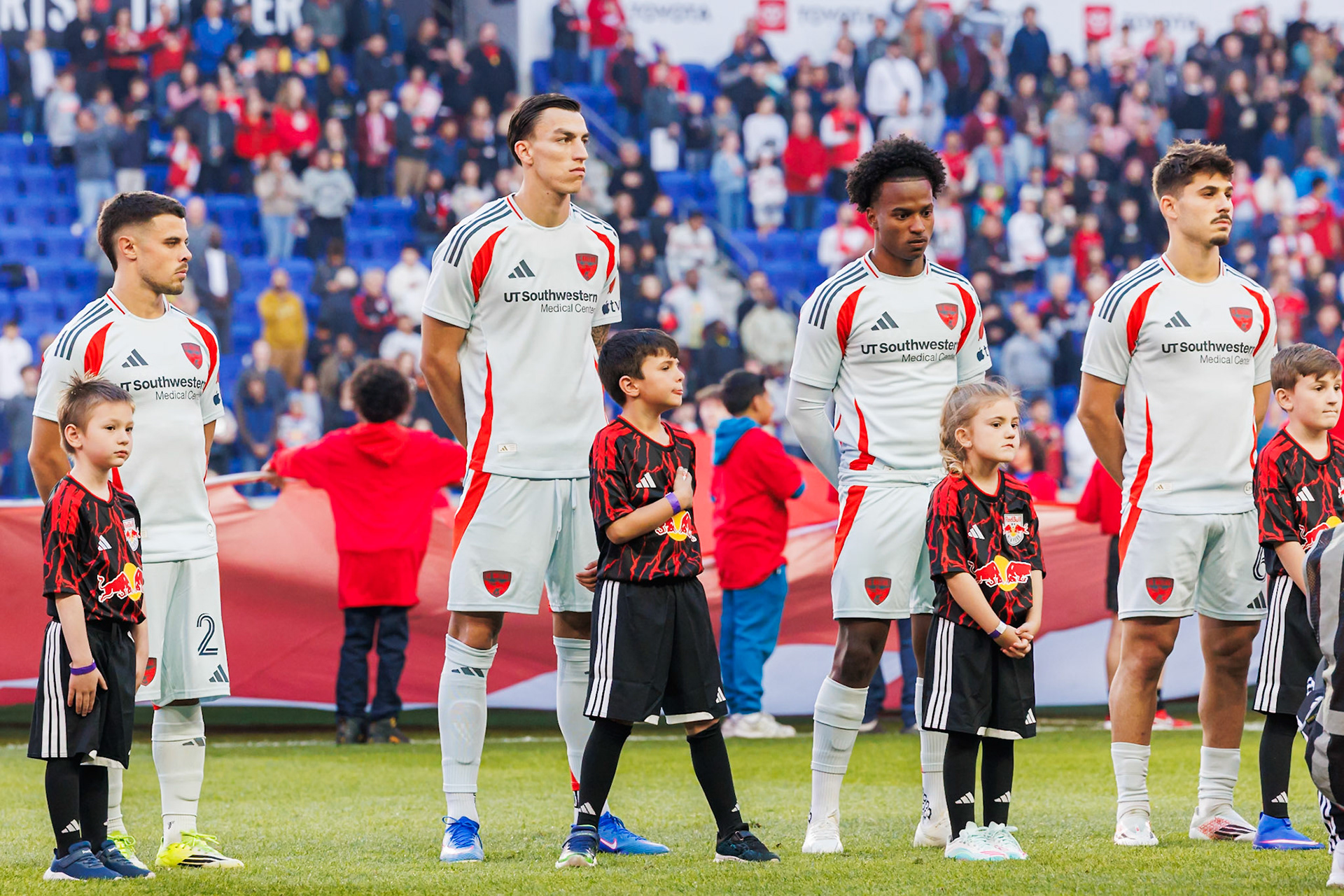 FC Dallas line up before kickoff.