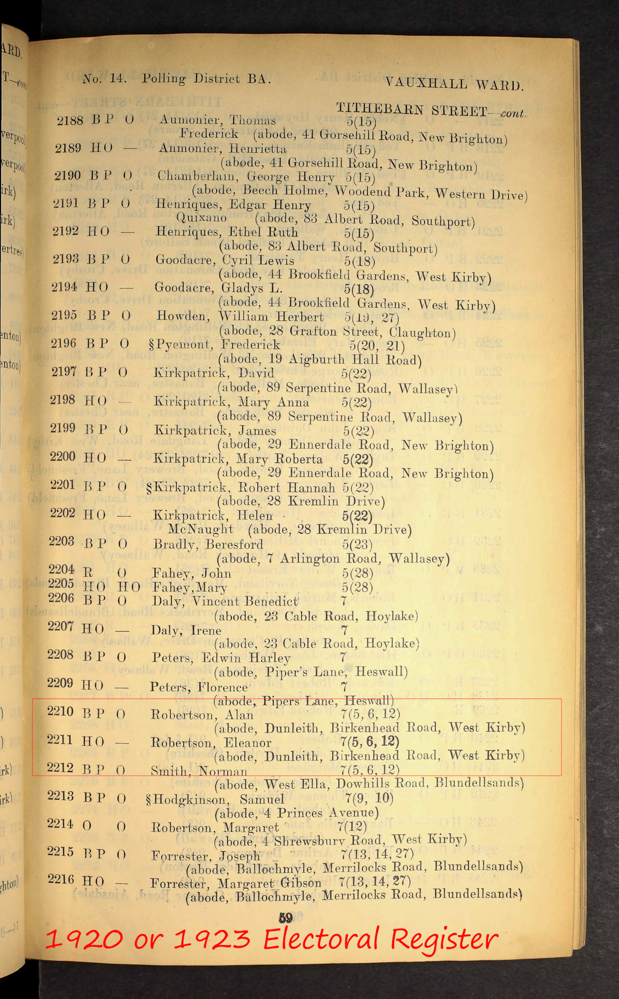 1920 0r 1923 address