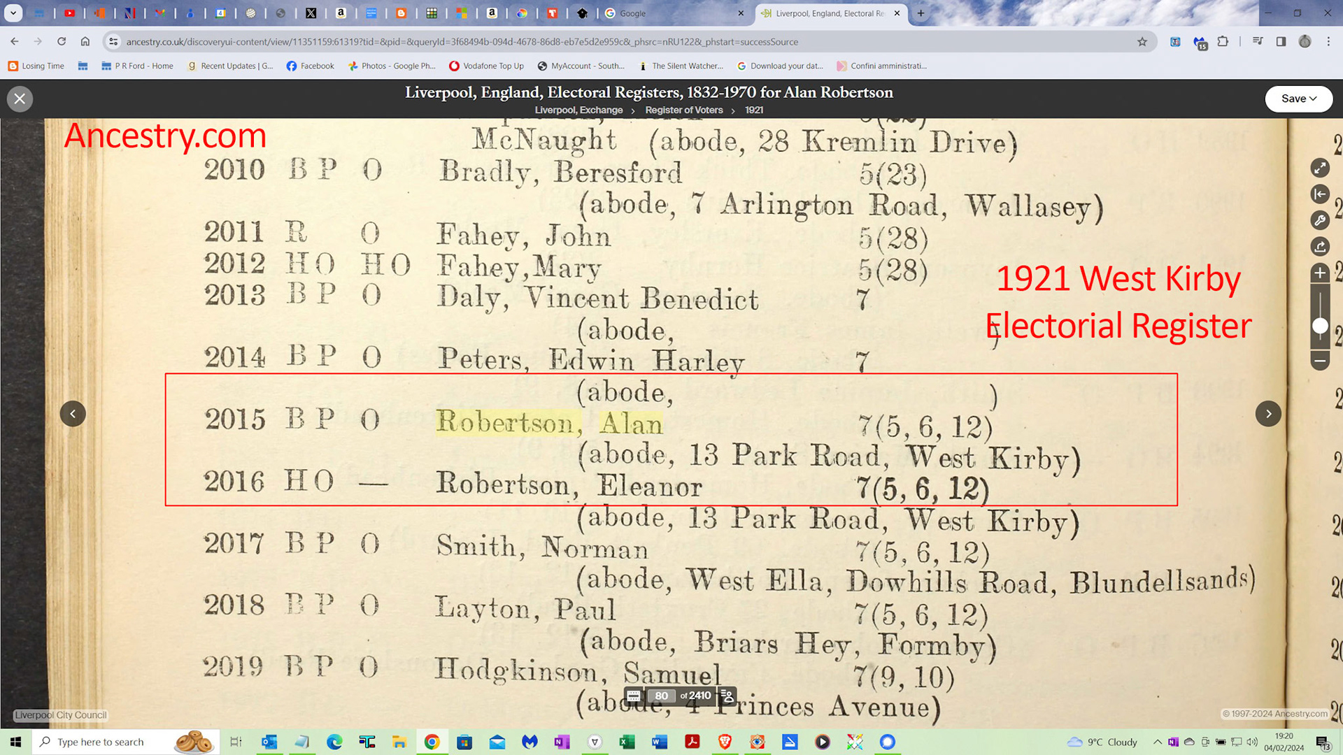 1921 address