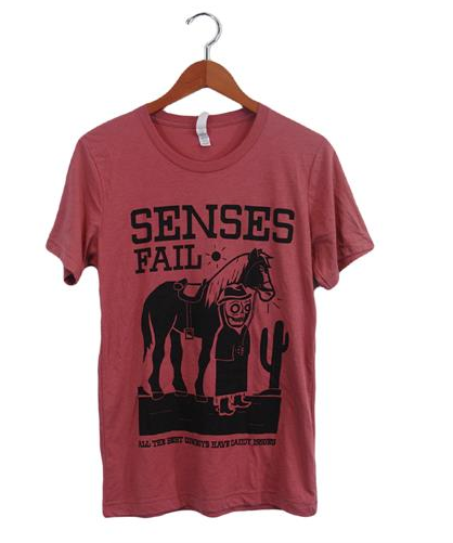 "Cowboy" design on mauve short sleeve