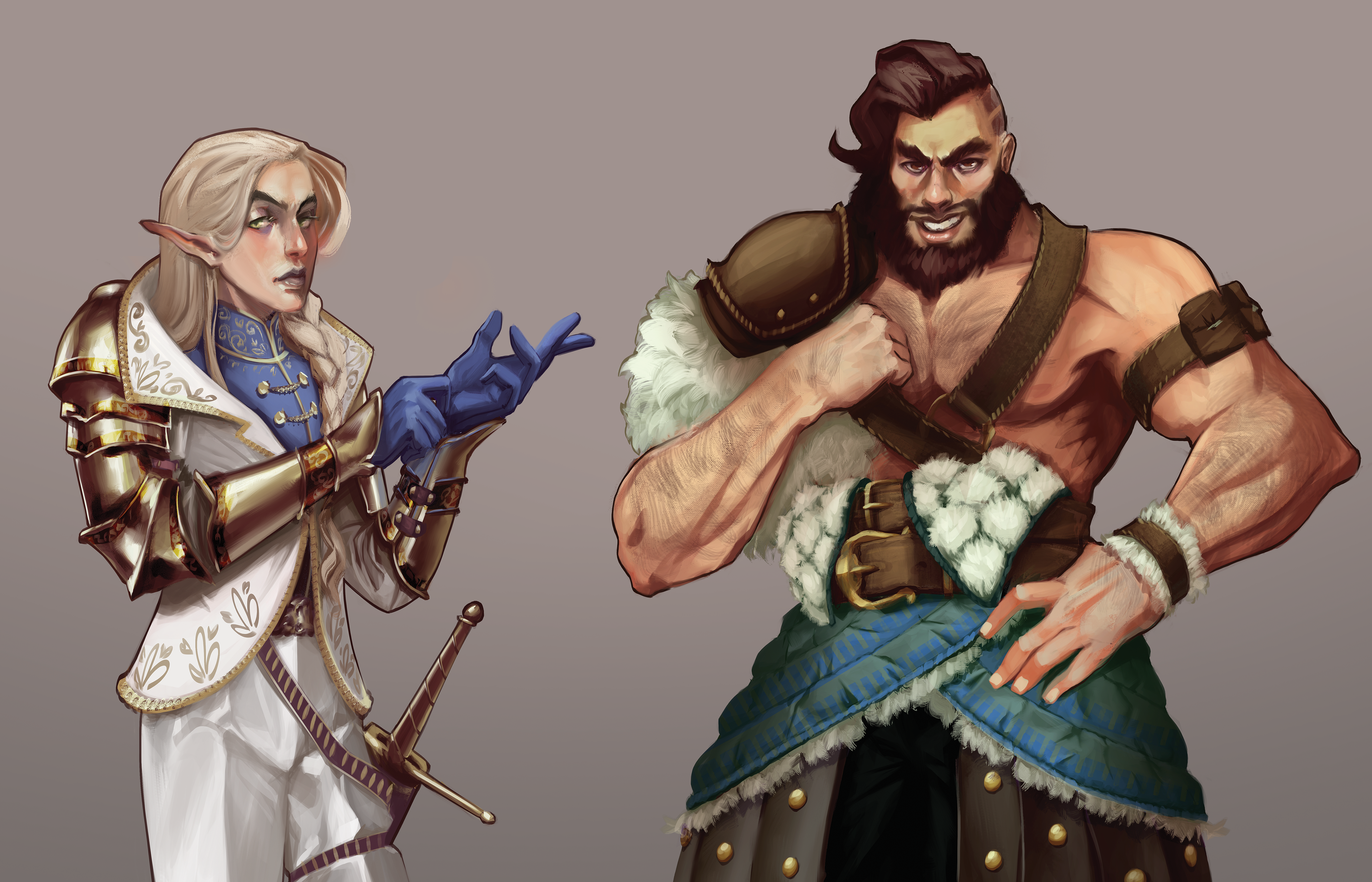 Greylin and Audin for Your Sword Visual Novel