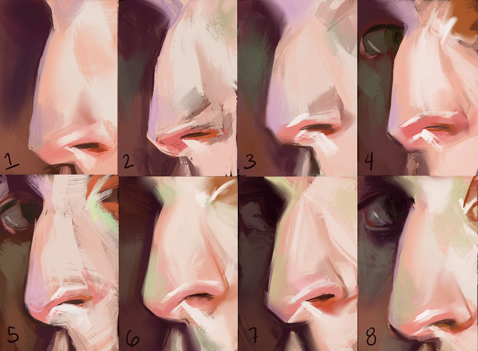 Nose Study. 5 minutes each