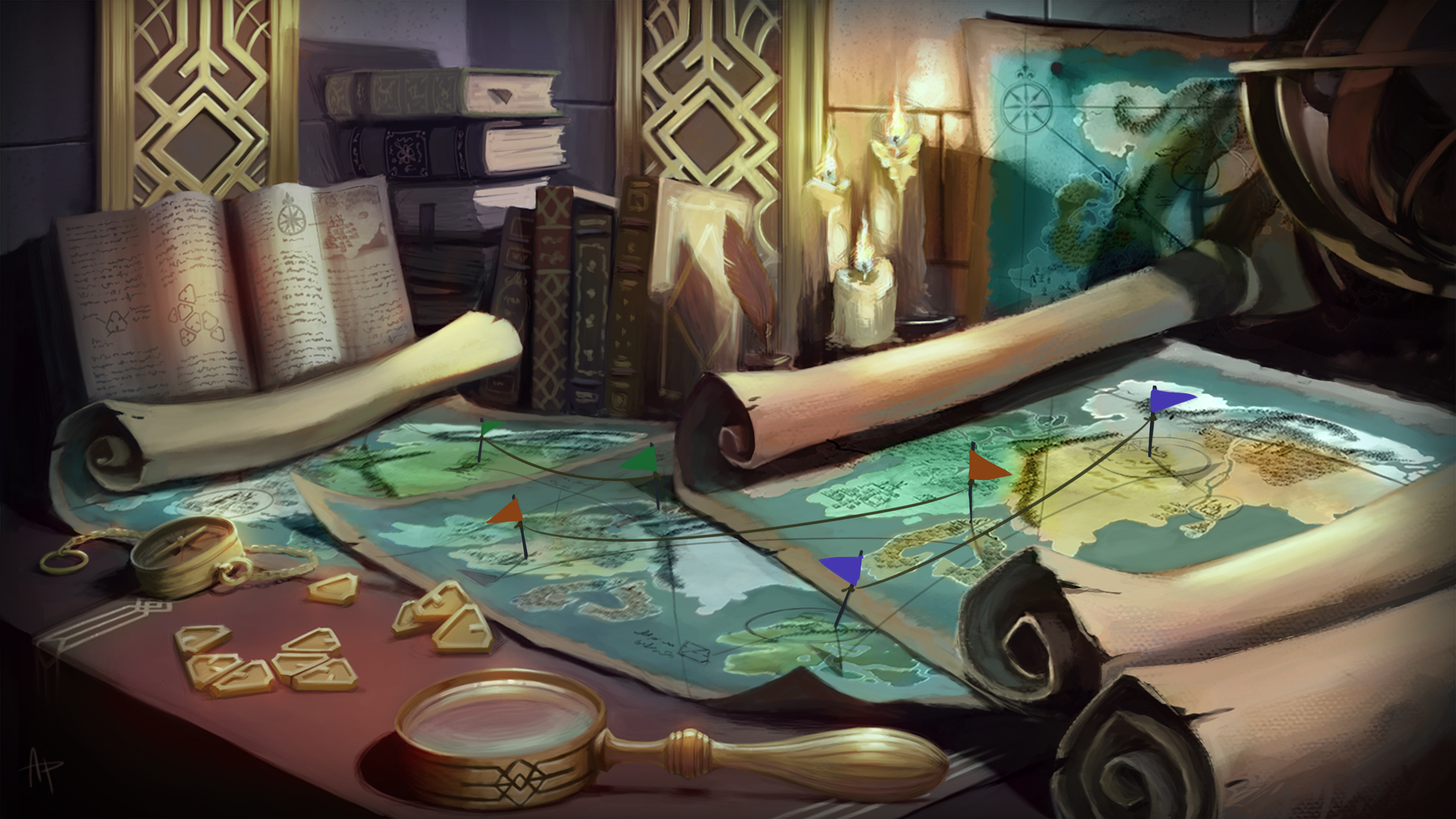 "Parallel Worlds" marketing art for unannounced project by Hyperion Realms